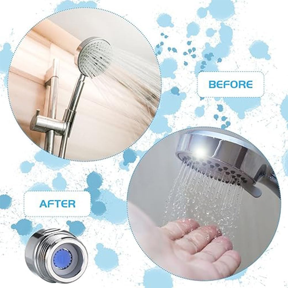 6 Pieces Shower Flow Reducer Limiter Set, Water Flow Saver Adapter, Water Flow Saver Adapter Set for Shower Hotel Bathroom Toilet (1.2/1.5/1.8/2.0/2.2/2.5 GPM) image number 3