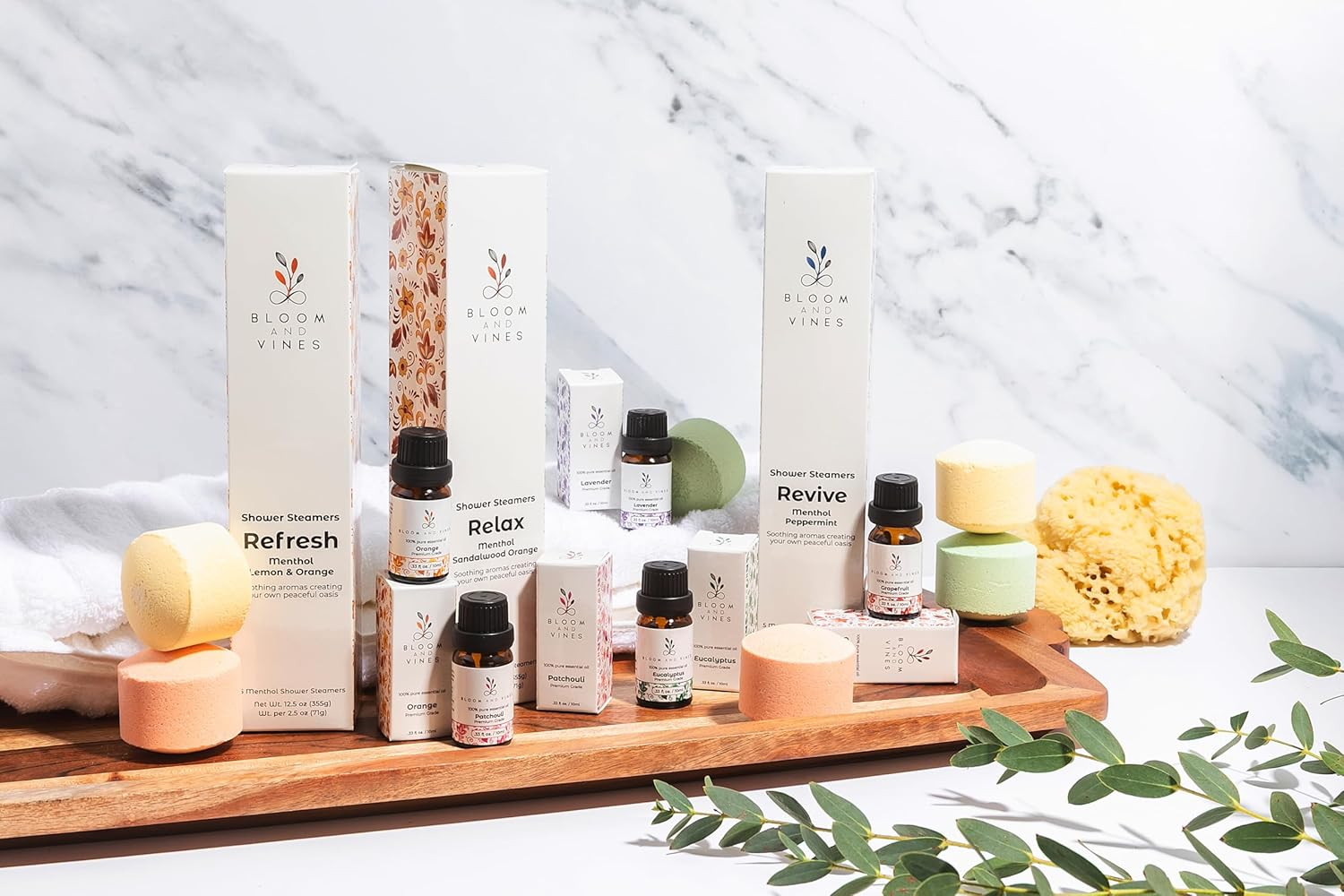 Bloom and Vines Shower Steamers, Refresh - Menthol Lemon & Orange image number 4