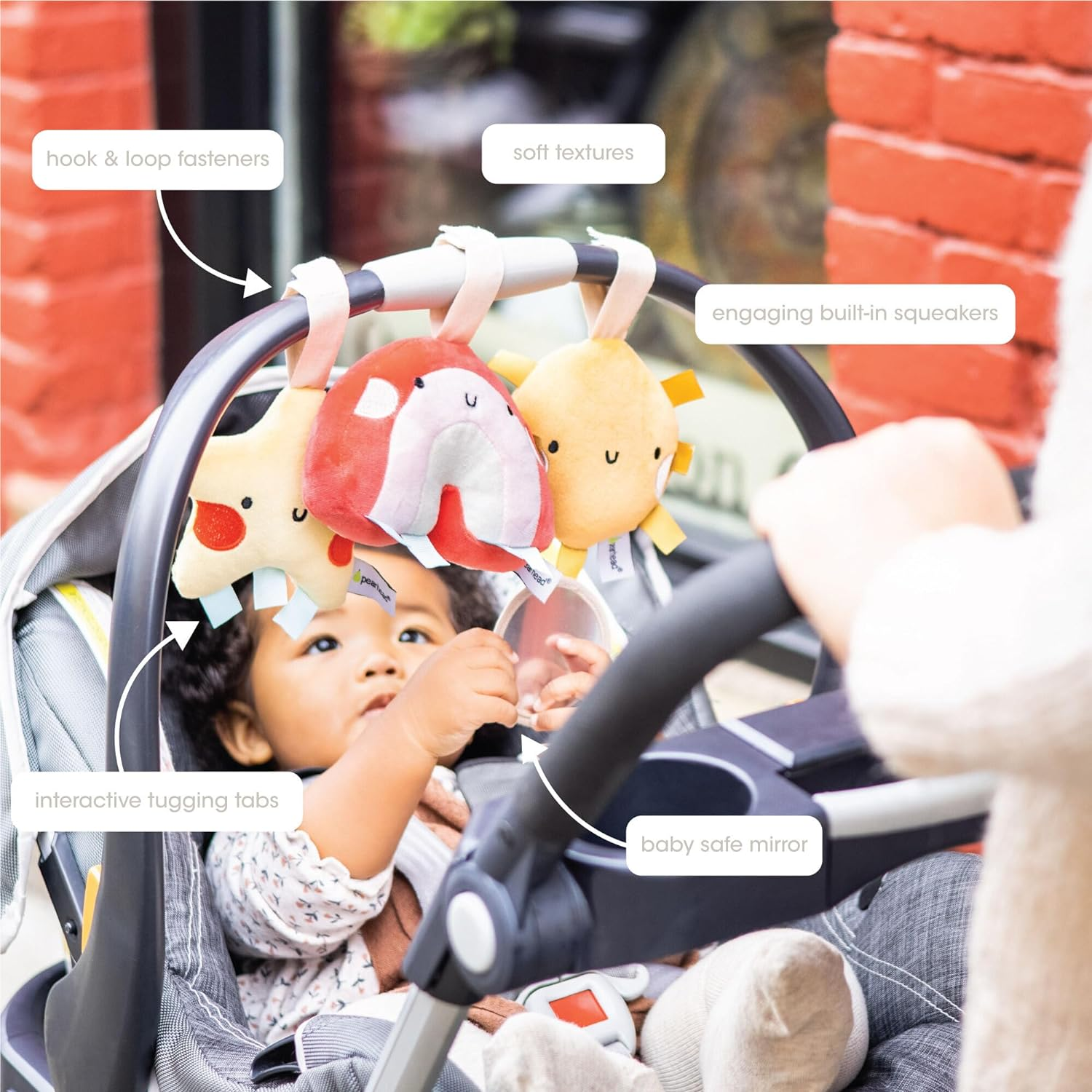 Pearhead Stroller Toy Set of 3 - Rainbow image number 2