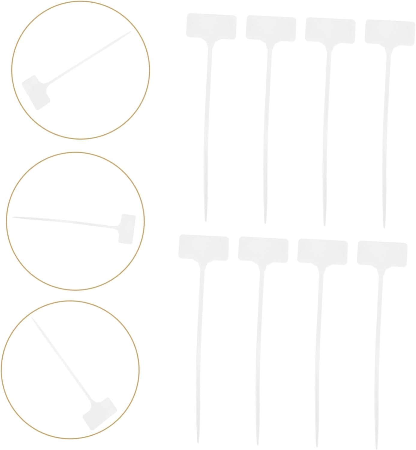 PHENOFICE 50Pcs Plant Labels Replaceable Garden Markers Safe Practical Plant Tags Compact Easy to Use Decorative Garden Supply image number 1