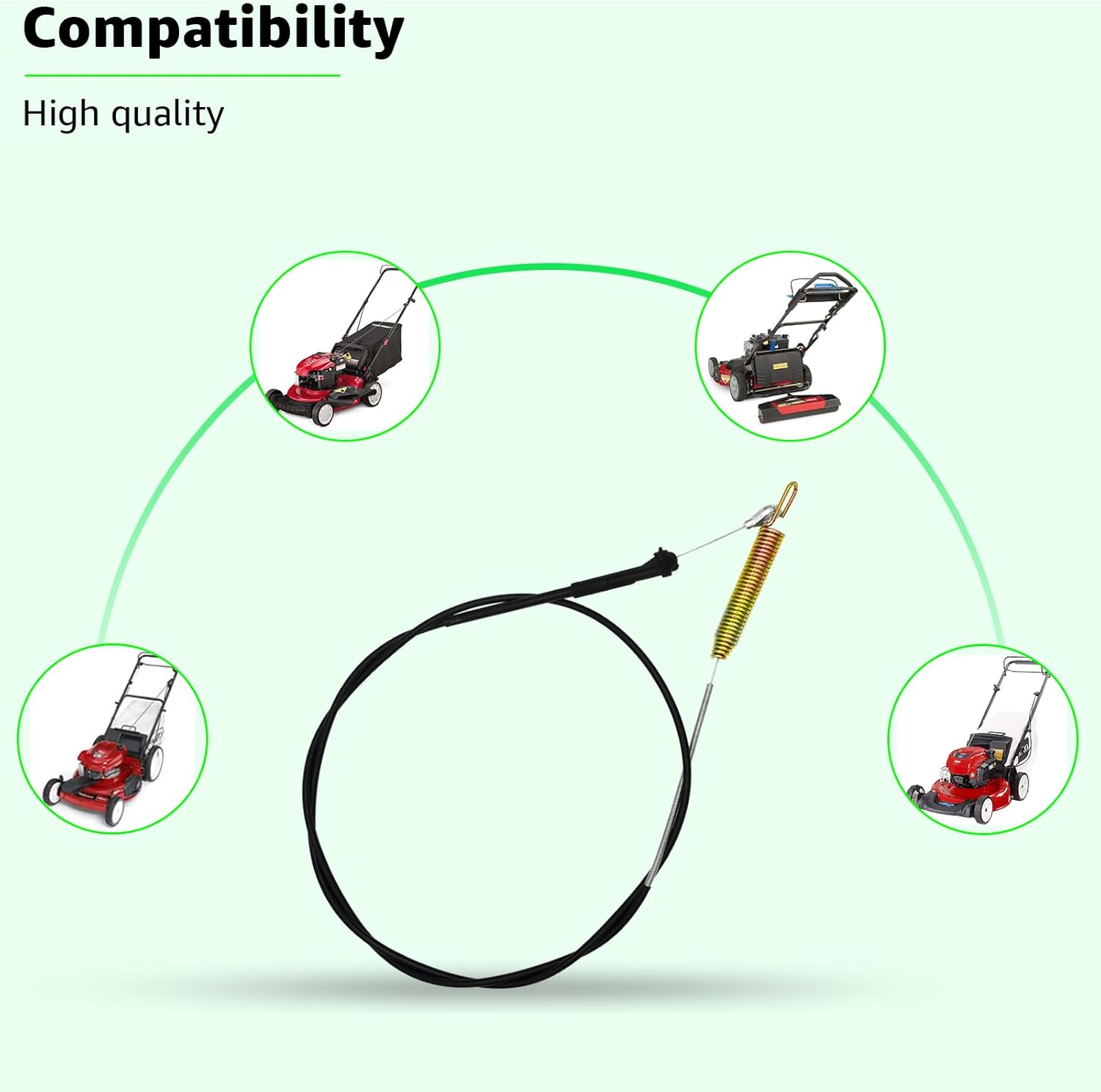 Sousery Brake Cable 133-1998 Compatible with Toro Timemaster Lawnmower Blade Brake Cable,Replaces 133-1998 20976 20978 21200 21810 21811 21199 21199HD