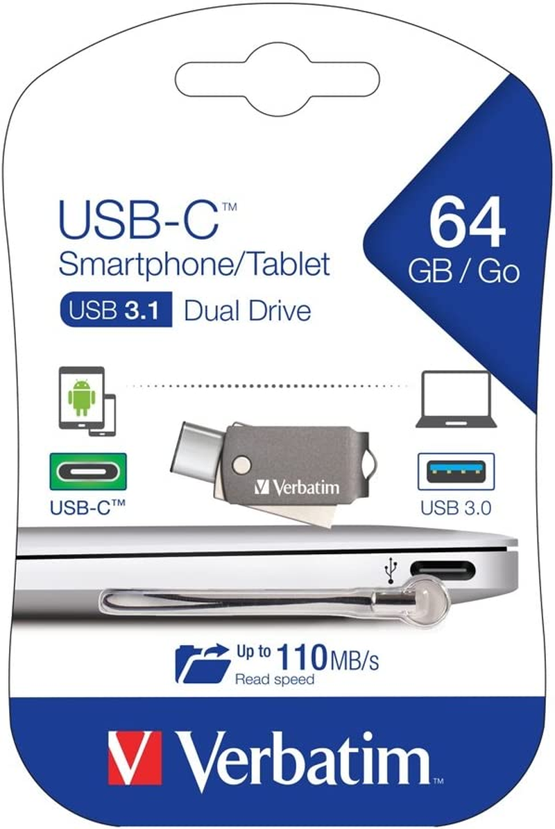 Verbatim Store'N'Go USB-C 3.1 Smartphone & Tablet Dual Drive 64GB