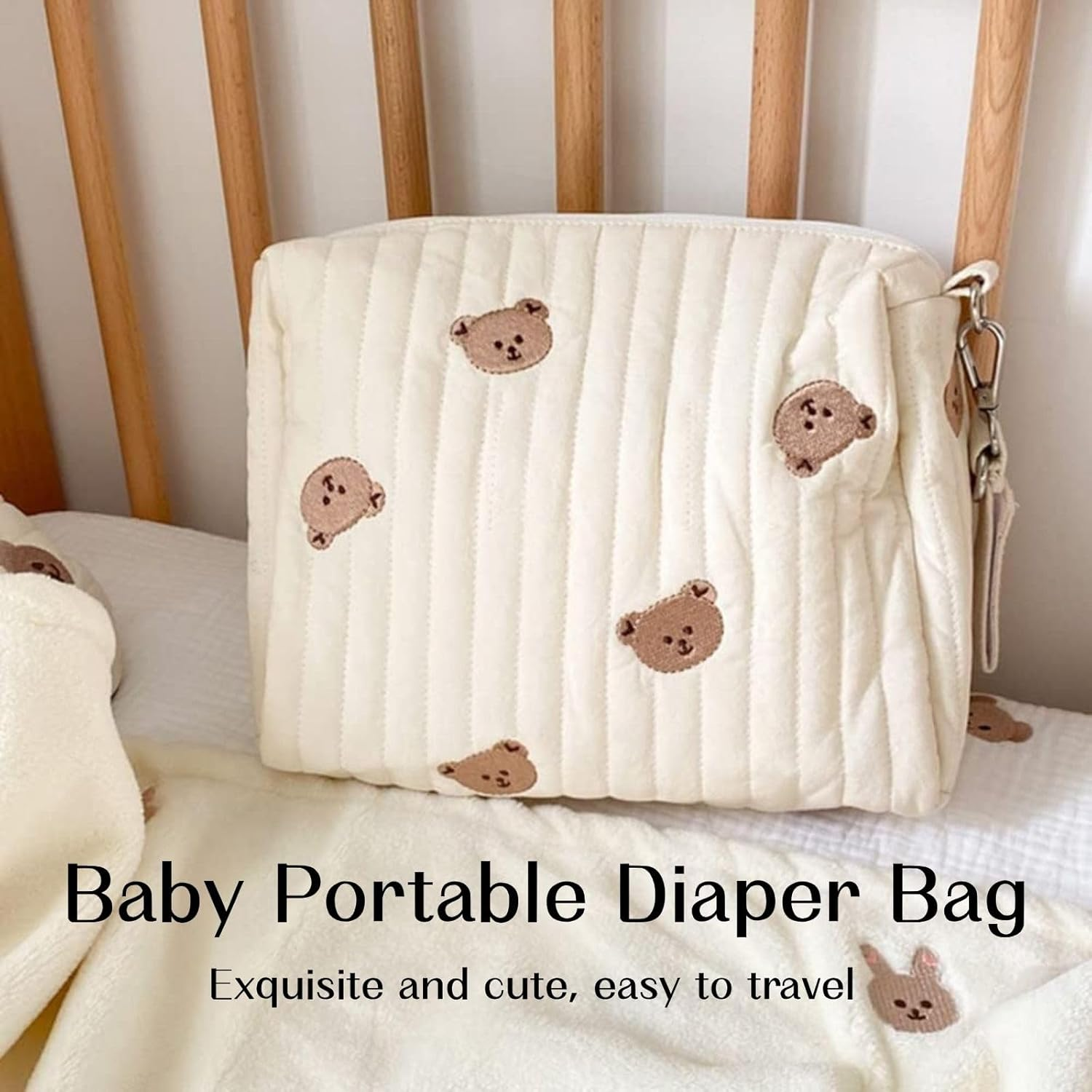 Toddler Essentials Diaper Bag, Roomy & Lightweight Storage Pouch for Nappies, Sturdy Baby Diaper Bag for Travel, Shopping & Outdoor Adventures, Compact Organizer for Modern Parents image number 2