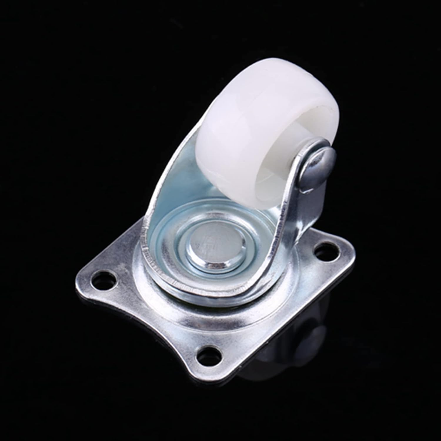 4Pcs Swivel Caster Wheels, Zinc Plated Iron Roller Wheel, Heavy Duty Universal Flat Casters for Desks, Chairs, Small Trolleys, Luggage Cases image number 2