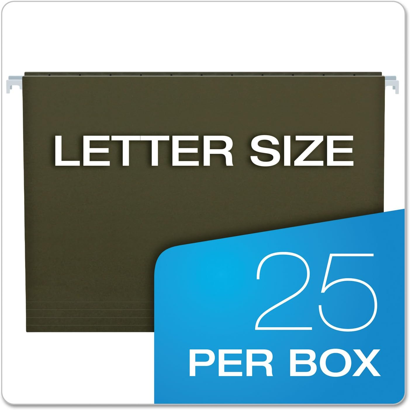 Pendaflex Essentials Hanging Folders, Letter Size, No Tabs, Standard Green, 25 per Box (81600) image number 2