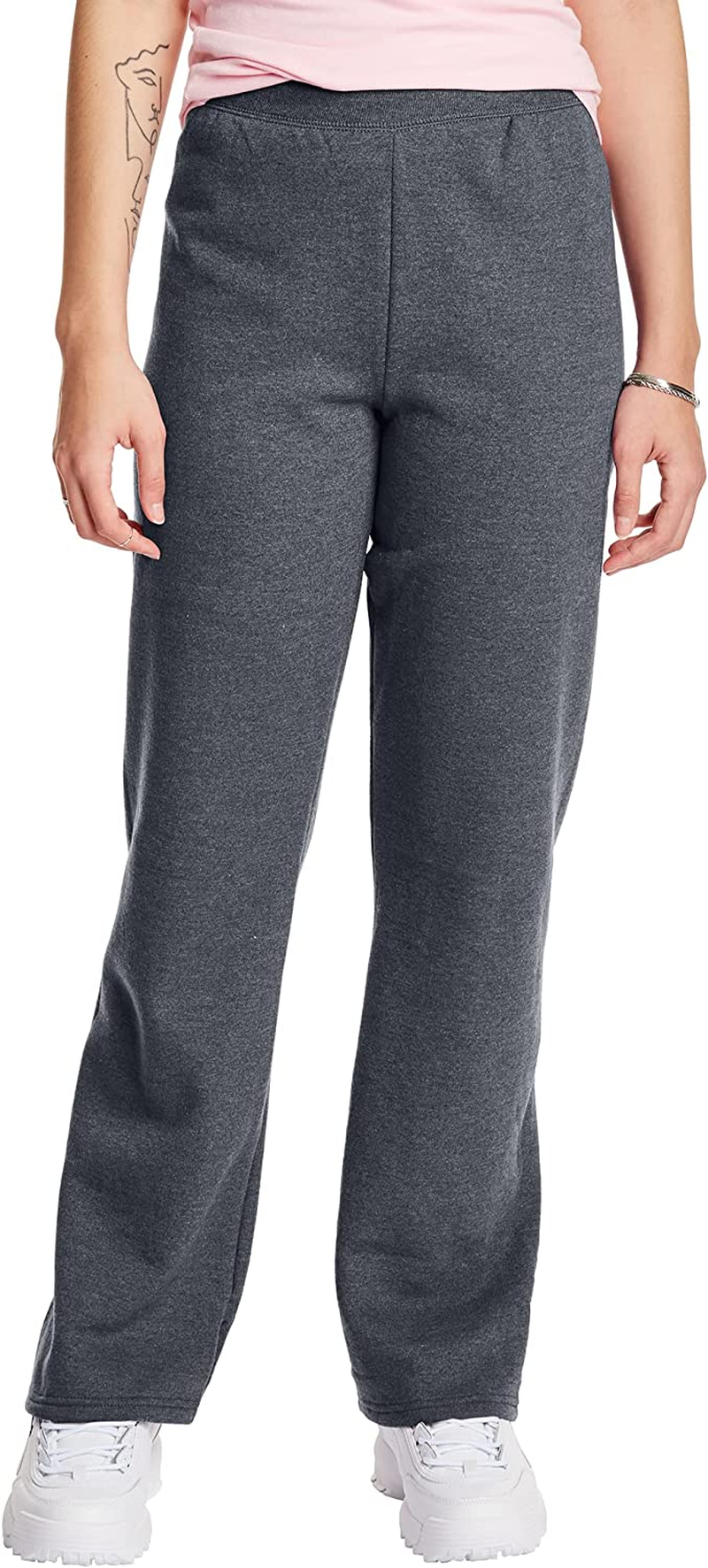 Hanes Women'S Ecosmart Fleece Petite Sweatpants, Open Bottom Sweatpants, Regular & Petite Sizes
