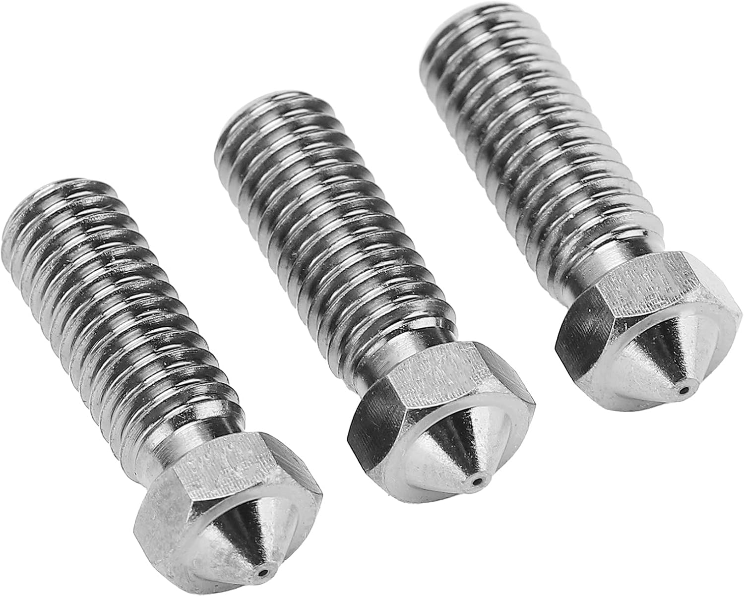 3Pcs Hardened Steel Volcano Nozzle High Temperature 3D Printing Extruder Print Head 1.75Mm M6 Compatible with Hotend Accessories (0.6Mm) image number 6