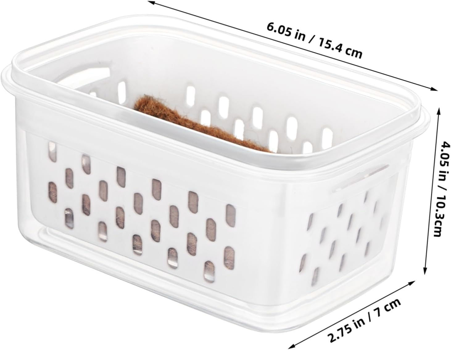 FONDOTIN 2Pcs Nursery Pots for Soilless Planting Small Sprouting Containers Drainage Holes for Indoor and Outdoor Gardening for Seedlings and Plant image number 3