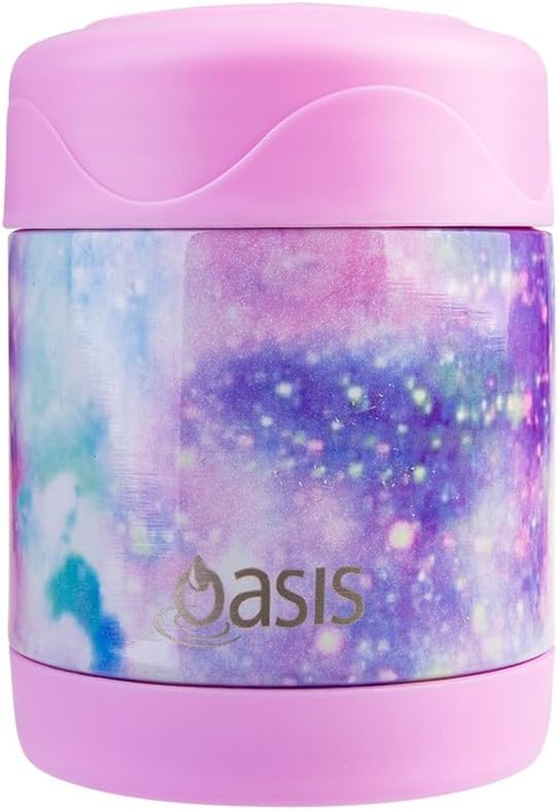 Oasis Stainless Steel Double Wall Insulated Kid'S Food Flask 300 Ml - Galaxy