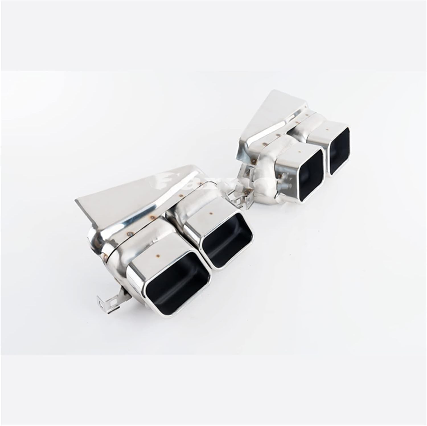 Muffler Square Style Rear Exhaust Muffler Tip Pipe Tail Air Outlet Vent Exhause Tailpipe Compatible with BMW 7S F02 to 760 304 2010-2015