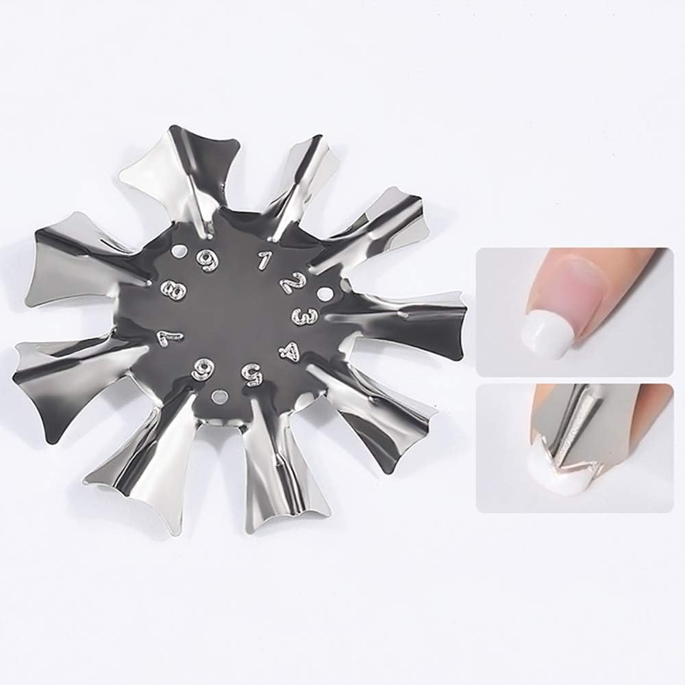 SILPECWEE 3 Pack Easy French Smile Line Acrylic Gel Cutter Tool C-Shape Manicure Edge Trimmer Stencil Template Tips (29 Size) image number 6