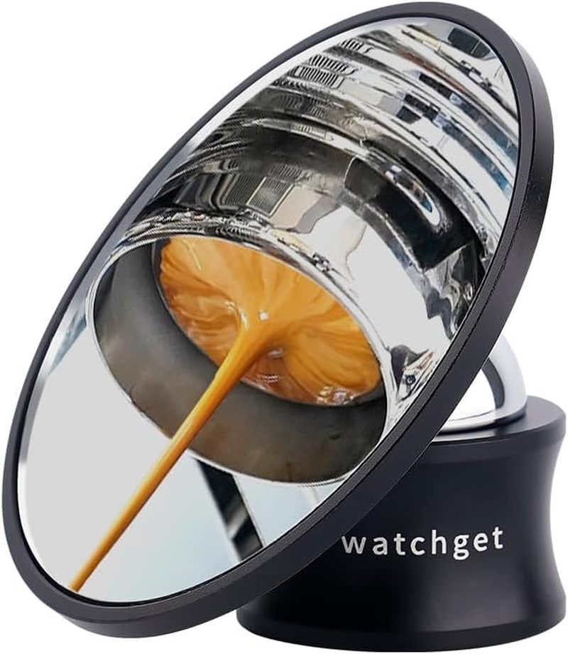 Watchget Espresso Shot Mirror for Bottomless Portafilter, Magnetic 360&deg; Rotation Coffee Brewing Mirror Coffee Flow Reflector Anti-Slip Base Enhancing Coffee Brewing Experience for Kitchen, Home, Cafe image number 5