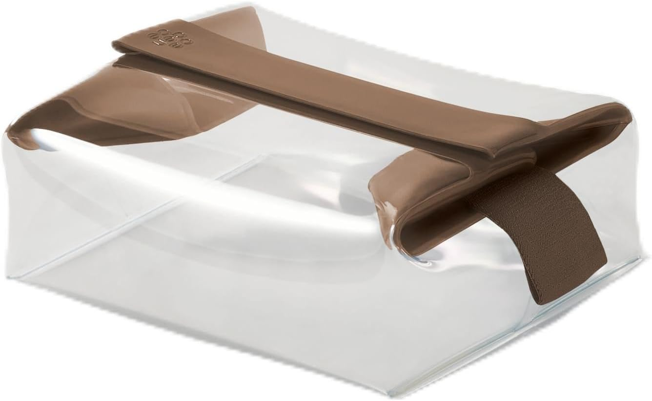 Cadence Parcel - Clear Kit with Magnetic Closure - Durable and Leak-Resistant Travel Toiletry Kit - Modular Design, Pebble, Medium, Travel Toiletry Kit