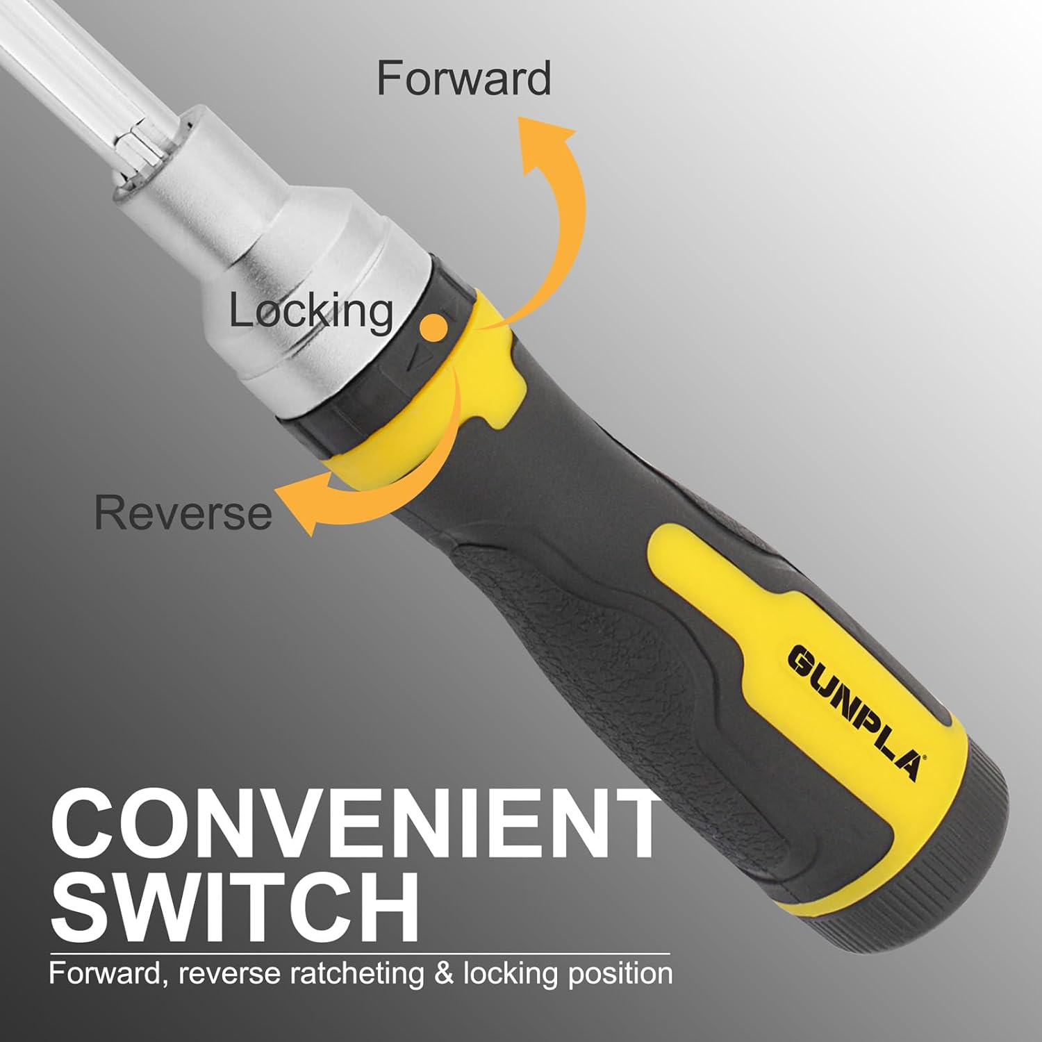 Gunpla 16Pcs Ratchet Screwdriver Set, Double End Ratcheting Torx Phillips Hex Bits Screwdrivers Heavy Duty Chrome Vanadium Steel Cr-V TPR Plastic Ergonomic Handle &ndash; Multi Bit Tool Kit image number 6