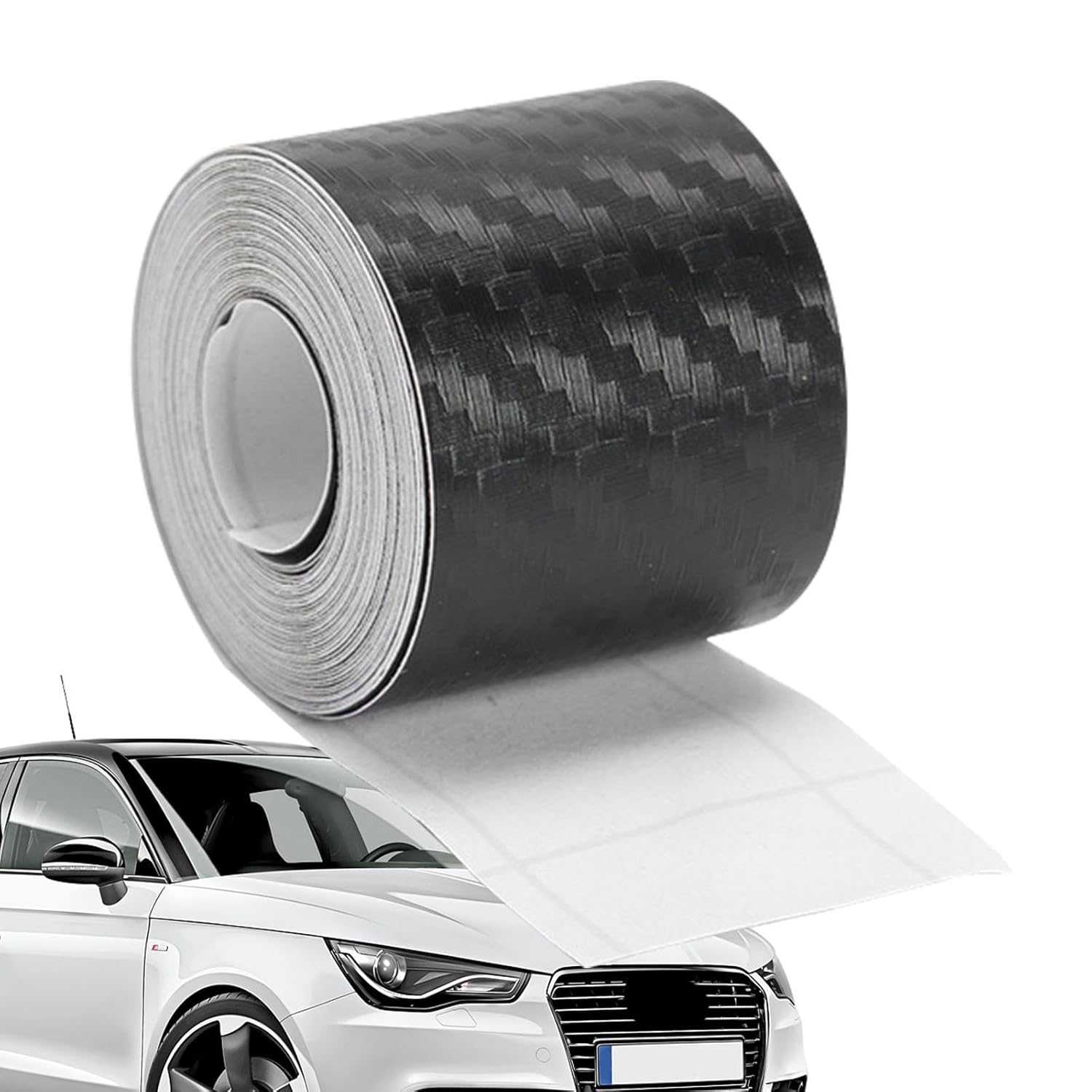Carbon Fiber Film | Film Wrap Detailing Tape Stickers | Waterproof -Adhesive Twill Weave Sheet Sticker, Anti-Scratch Sticker for Car Dashboard, Bumper Swan-Au image number 4