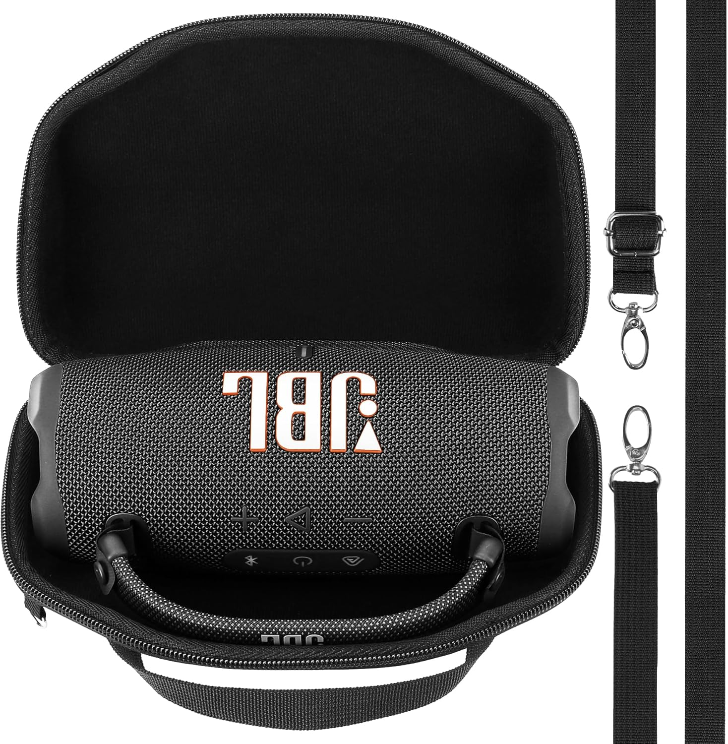 Lebakort Hard Case Compatible with JBL Charge 6 Waterproof Speaker, Black Case, Charge 6 Case