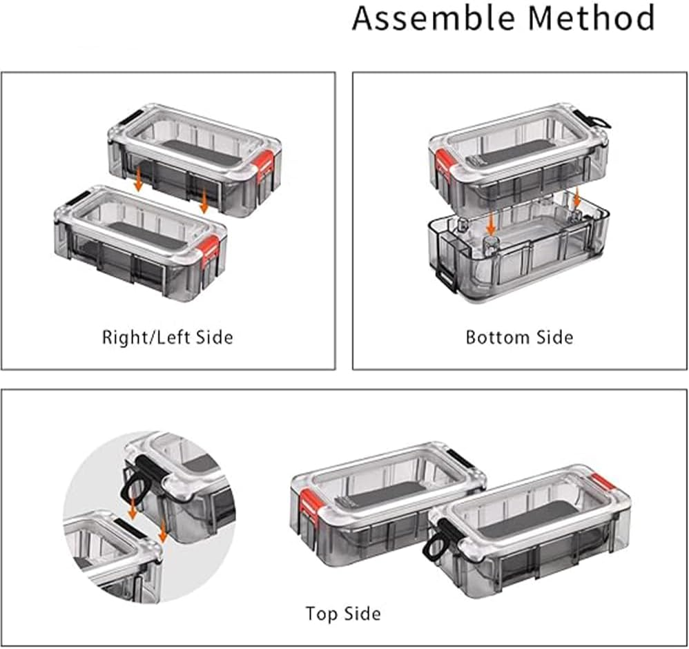2Pcs Fishing Lure Luminous Box Fishing Small Accessories Magnet Box, Removable Freely Assemble Fisherman Tackle Storage Boxes Strip Seal Luminous Waterproof Fisherman Tackle Organizer image number 1