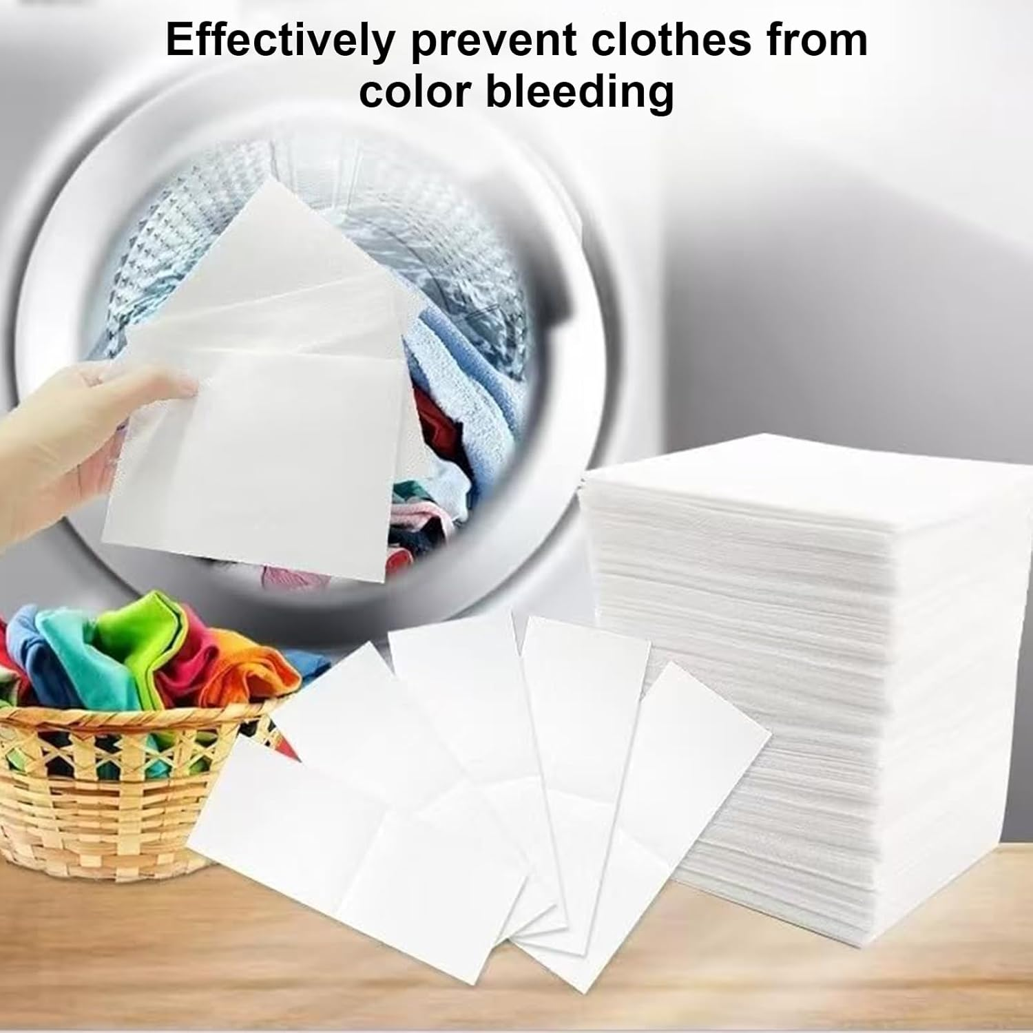 Color Catchers for Laundry, 100 Grabber Sheets Essential for Home Use - Maintains Original Color of Clothing, Suitable for Apartment, School, Travel image number 3