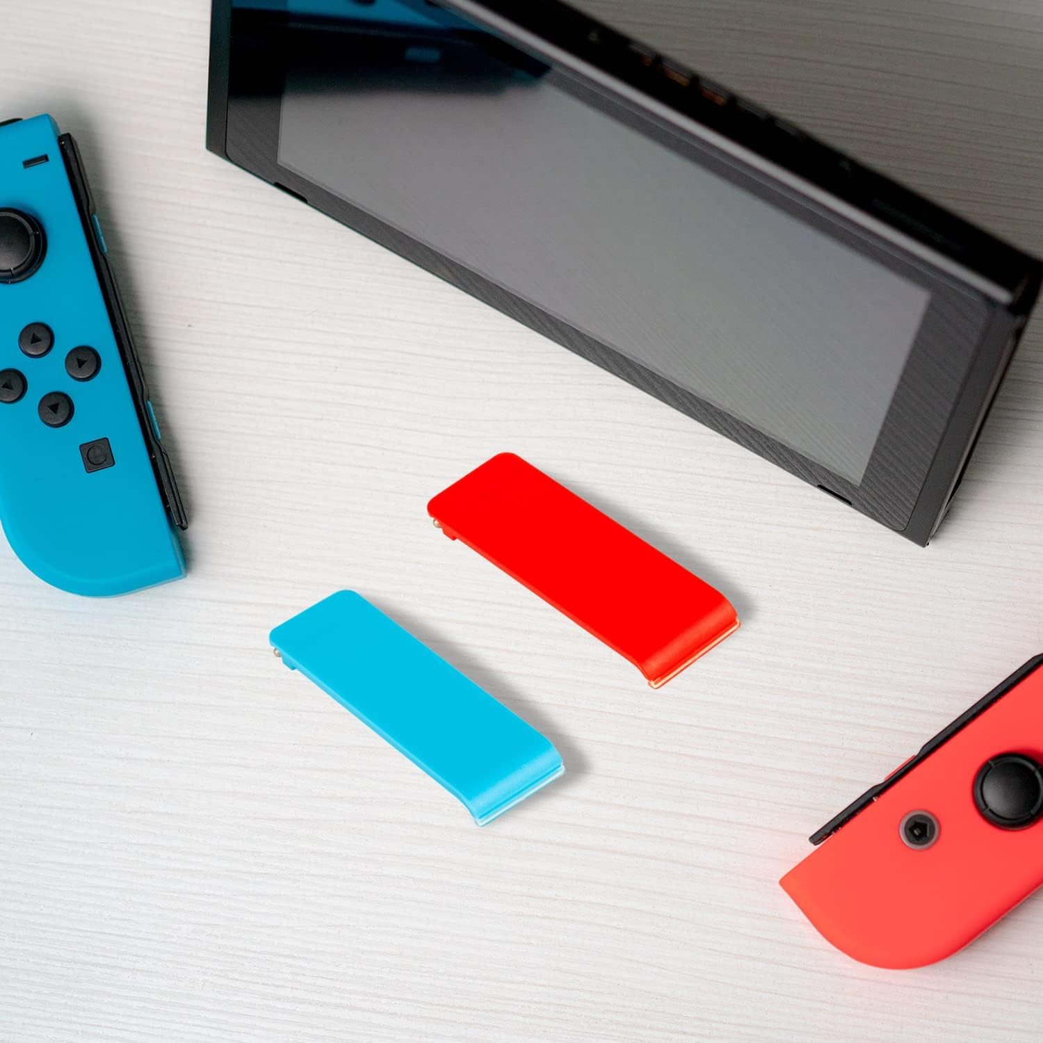 SAVITA 4Pcs Back Stand for Nintendo Switch, Back Stand Replacement Kickstand Back Shell Holder Kickstand Replacement Compatible with Switch Console (4 Colors) image number 2