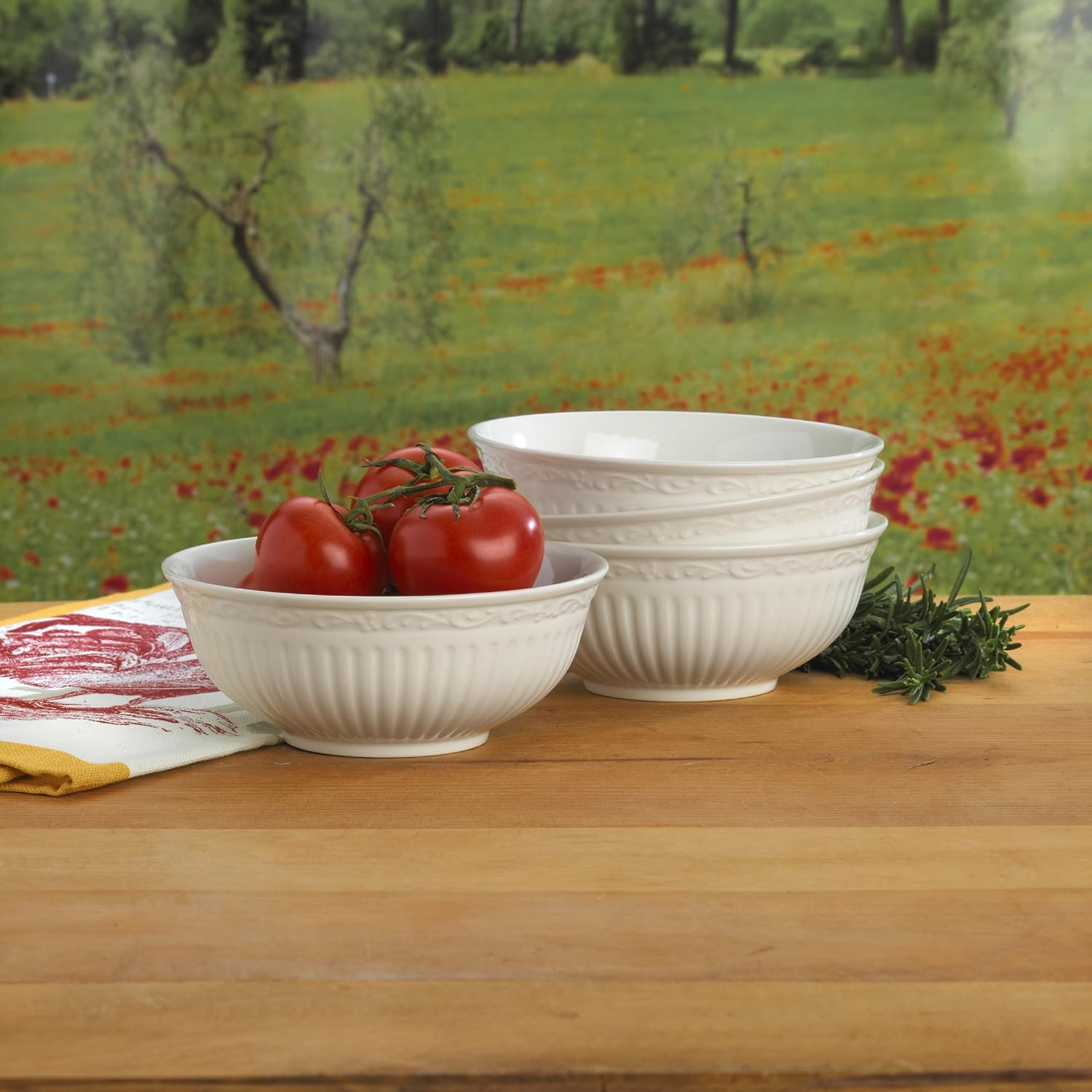 Mikasa Italian Countryside Fruit Bowl, 5-1/4-Inch, Set of 4 image number 2