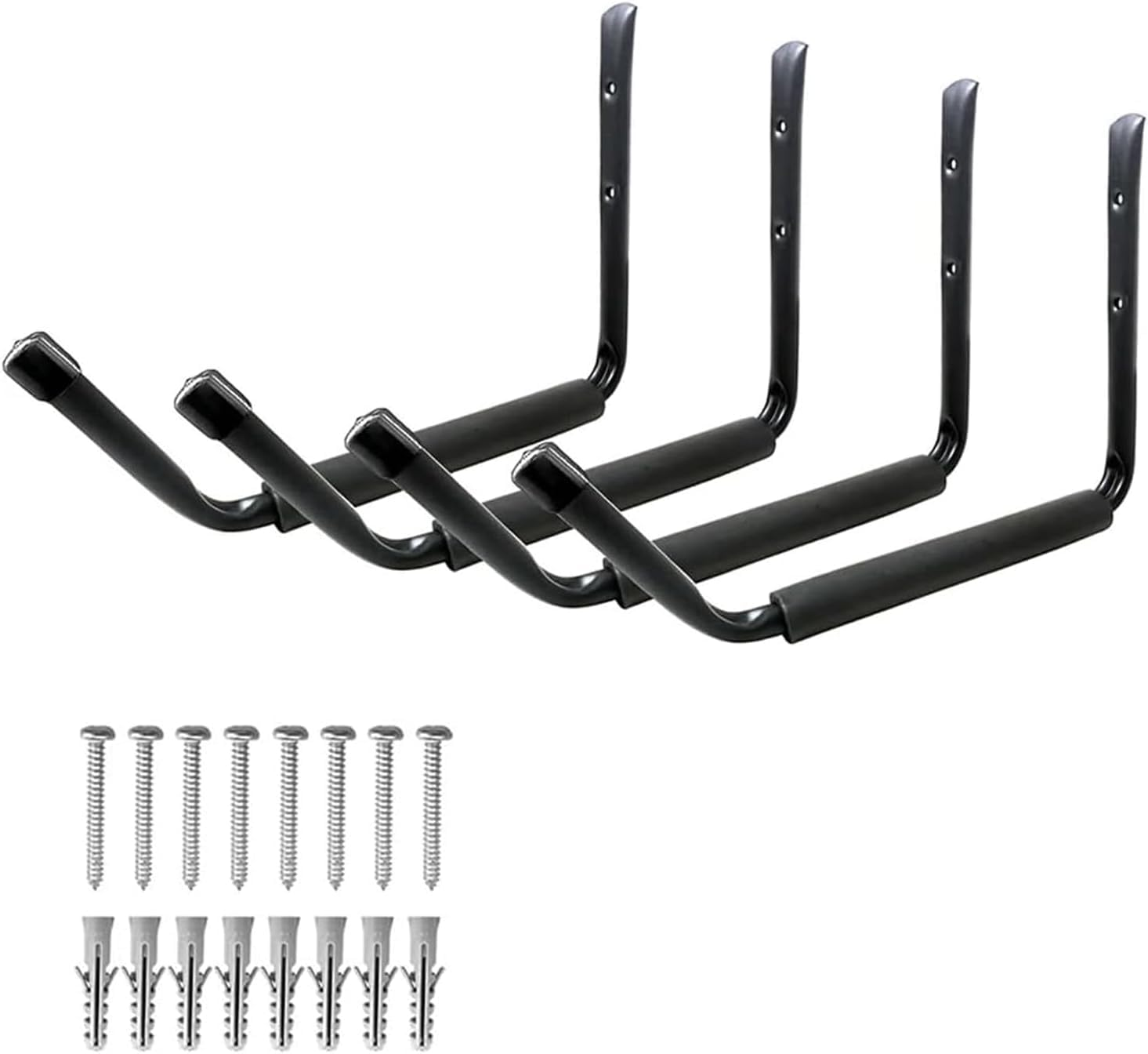 4Pcs Wall-Mounted Kayak Rack Outdoor Kayak Storage Rack Heavy Duty Paddleboards Hanger 15.15X9.84In for Garage Indoor Outdoor Garden Ladder Bike Paddleboards Surfboard Apartment Beach image number 1