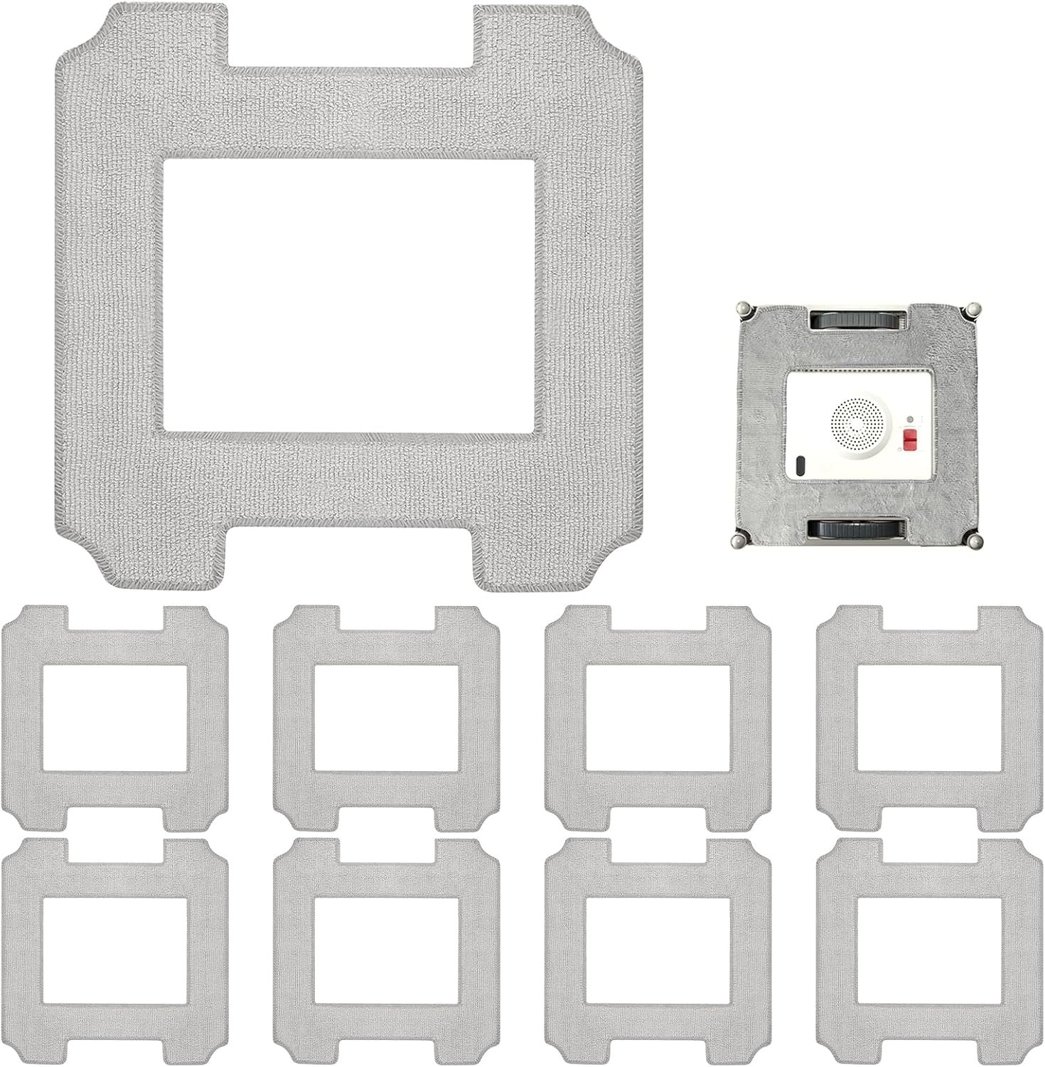 Pack of 8 Cleaning Pads Replacement Parts for E-COVACS Winbot W2 Omni / W2 / W1 Pro / W1 Window Cleaning Robot Wipes Accessories Washable Microfibre Wipes