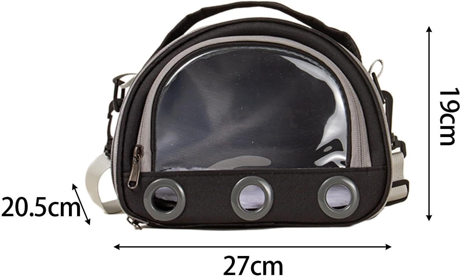 Hamster Travel Carrier Bag Guinea Pig Carrier Bag Travel Small Animals Chinchilla Outgoing Carrier Cage Carrying Shoulder Bag, Pink, S (Black,Small) image number 4