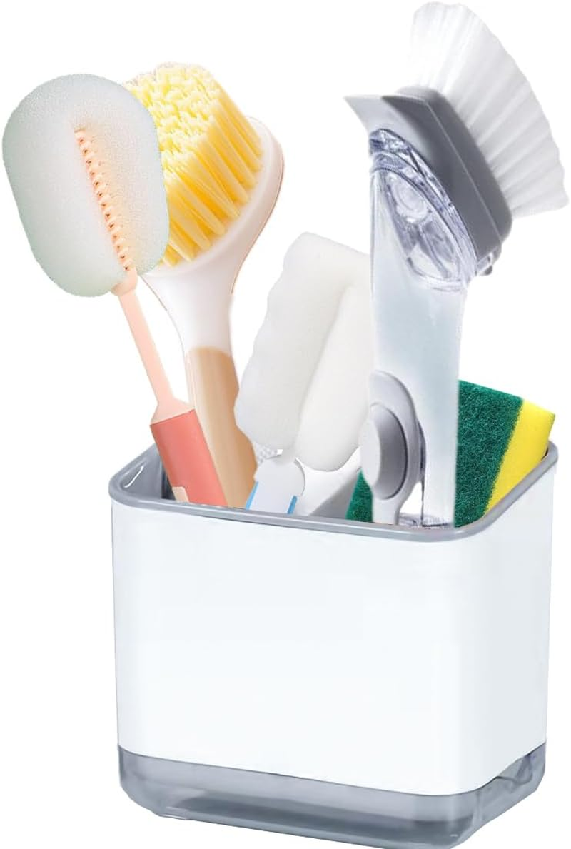 Utensil Holder, Cutlery Drainer Sink Caddy Silverware Organizer Basket Dish Drying Rack, Kitchen Storage Accessories for Chopsticks, Knives, Forks and Spoons (Grey) image number 3