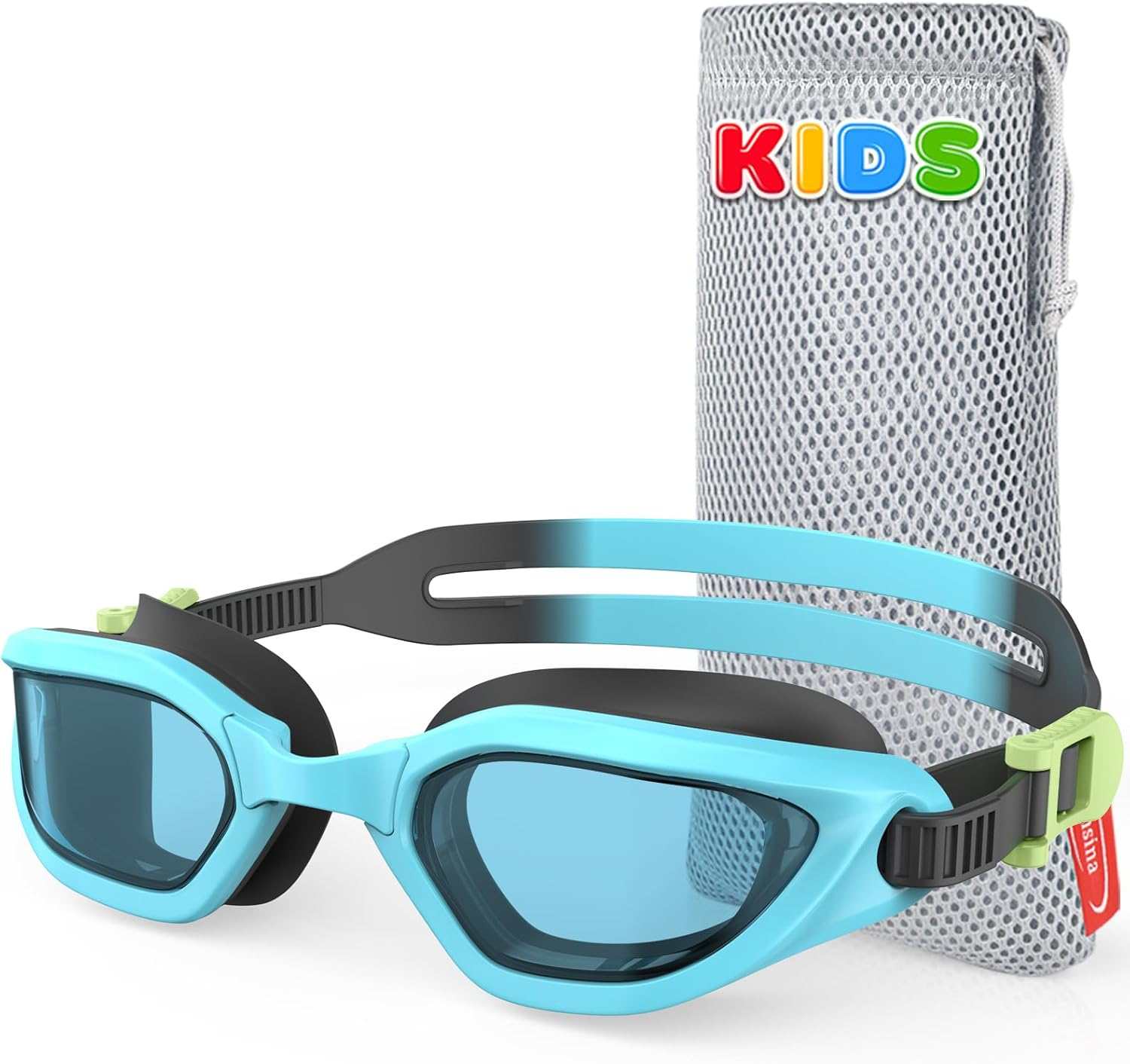 Emsina Kids Swim Goggles,Super Anti-Fog, No Leaking Pool Goggles,Swimming Goggles for Kids Age 5-14 Boys and Girls - Light Pink With Cap image number 2