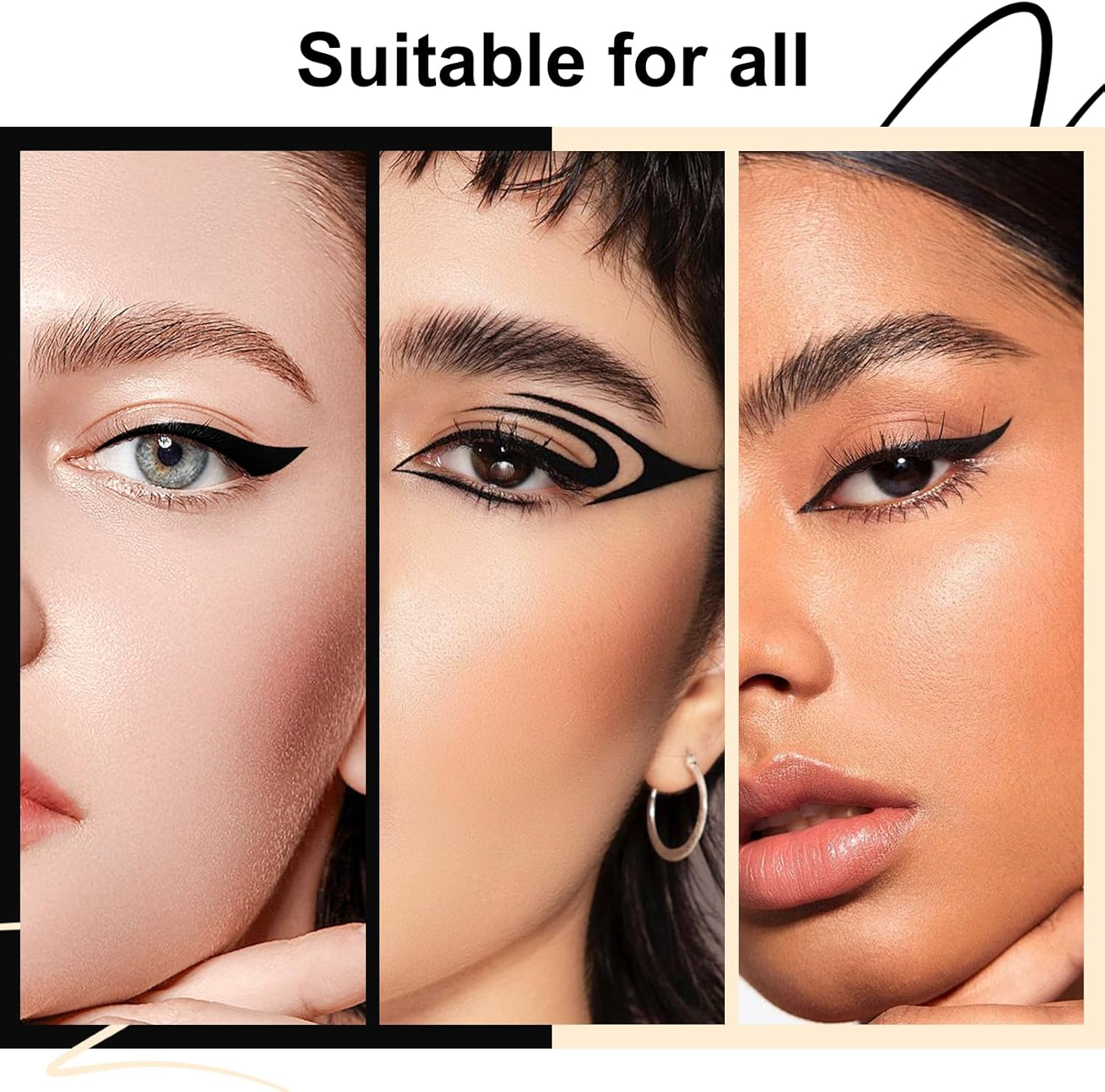 Boobeen Liquid Eyeliner Waterproof Liquid Liner, Matte Black & Brown, Precise Micro Tip Eyeliner Applicator, Longwear Liner for Bold Looks - 02 image number 3