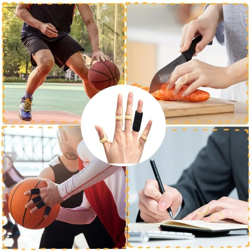 Quhoxdye10Pcs Oval Finger Splints & Sleeves Kit, 6 Pcs Graduated Oval Trigger Finger Splint & 4 Finger Sleeves Supoort Brace,Trigger Finger Splints for Thumb, Index, Middle, Pinky or Ring Finger image number 6