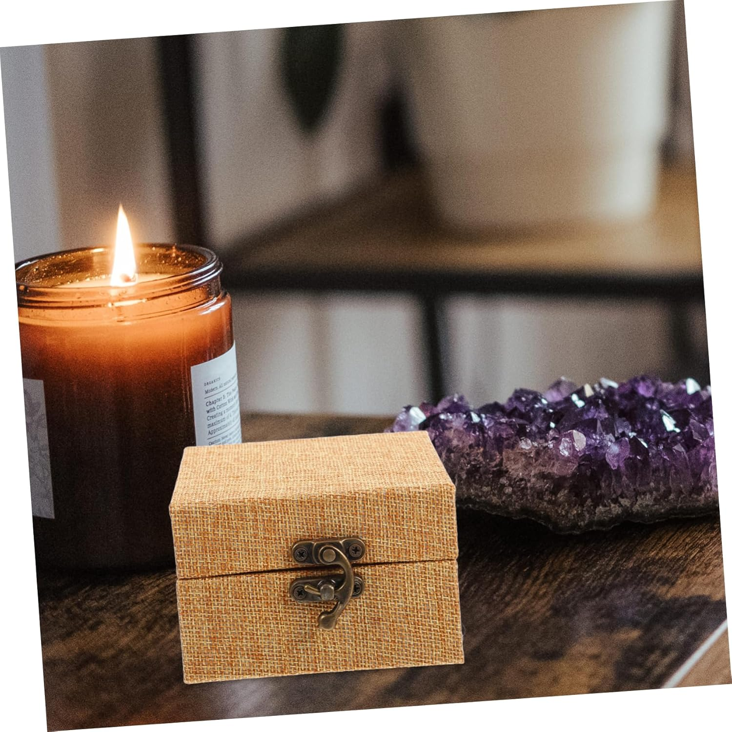 Angoily Boys and Girls Prize Treasure Chest Wooden Ink Box Brocade Jewelry Organizer Calligraphy Stamp Storage Chinese Painting Ink Pad Box image number 2