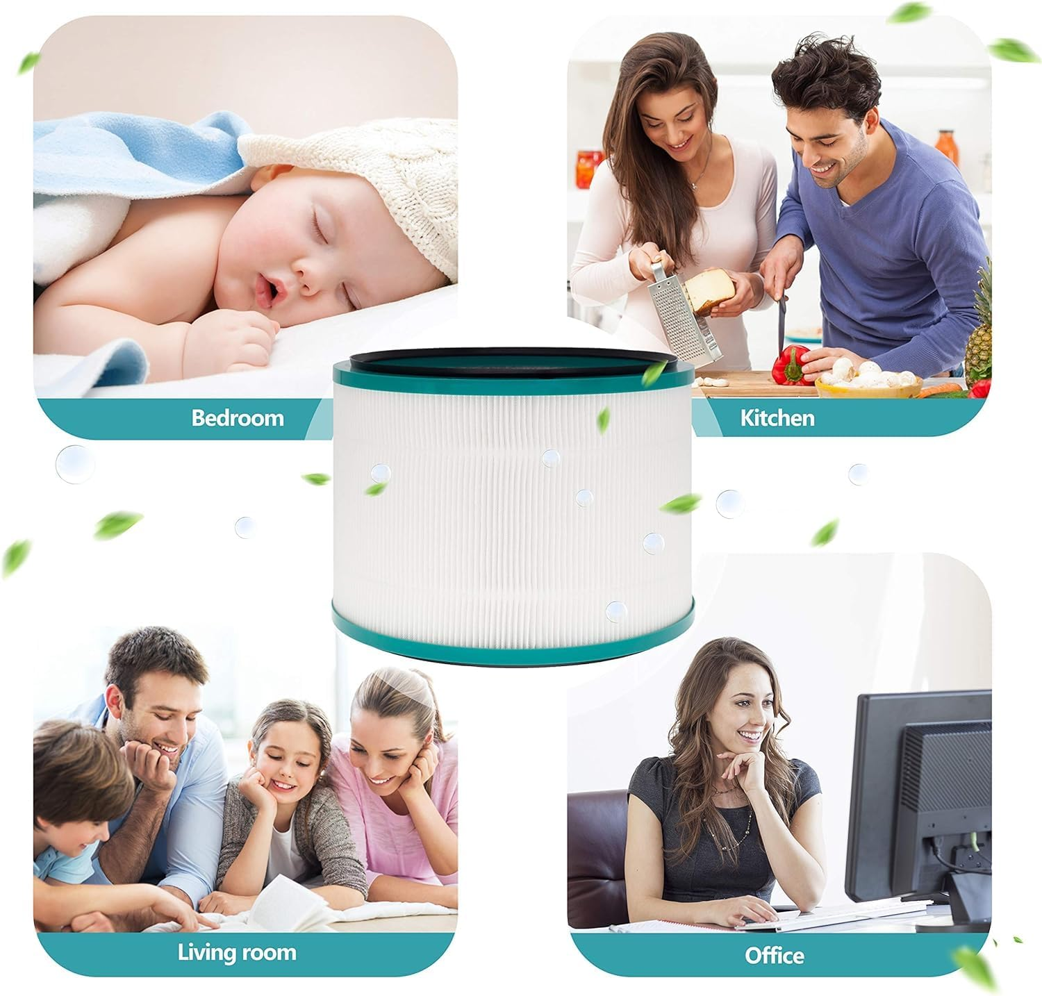 NIVMOWN HP01 HP02 HP03 HEPA Filter Compatible with Dyson Desk Purifier, Dyson Pure Cool Link Desk DP01 DP02, Dyson Pure Hot + Cool Link HP01 HP02 HP03, Replaces Part # 968125-03 image number 5