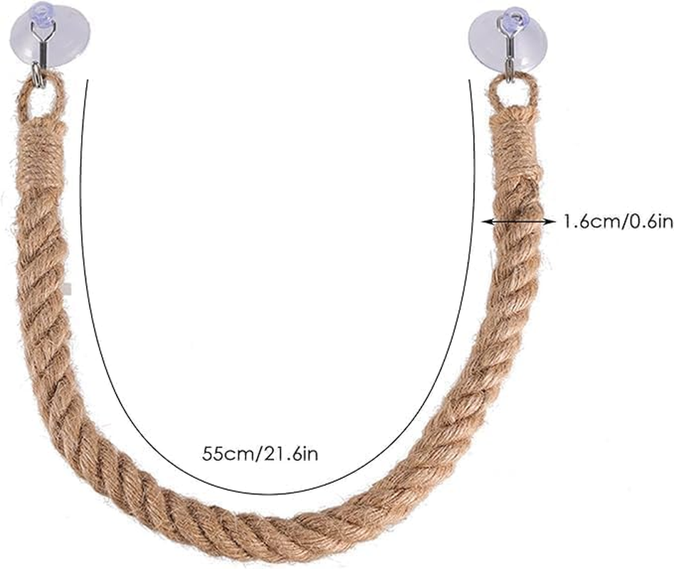 1PCS Hermit Crab Climbing Toy &ndash; Natural Jute Rope Ladder with Hooks, Reptile Terrarium Accessory for Hermit Crabs, Geckos, Lizards & Snakes, Tank Habitat Decor image number 6