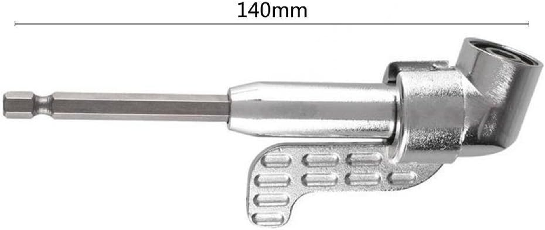 QISF 2Pcs 105 Degree 1/4 Inch Right Angle Drill Adapter Hex Shank Screwdriver Angled Bit Holder Power Drill Tool(1Pcs Short & 1Pcs Long) + 1Pcs Flexible Angle Extension Bit Kit for Screwdriver &Drill image number 1