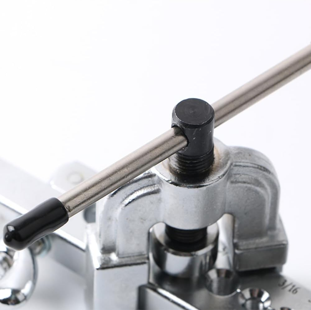 Maizoon Flaring Tool Set for Makes 45 Degree Flares in HVAC for Plumbing Copper Tubing Pipe 7 Dies of 3/16" 1/4" 5/16" 3/8" 1/2" 5/8" 3/4" Kit Ideal for Copper Aluminum Brass Mild Steel Tubing image number 3