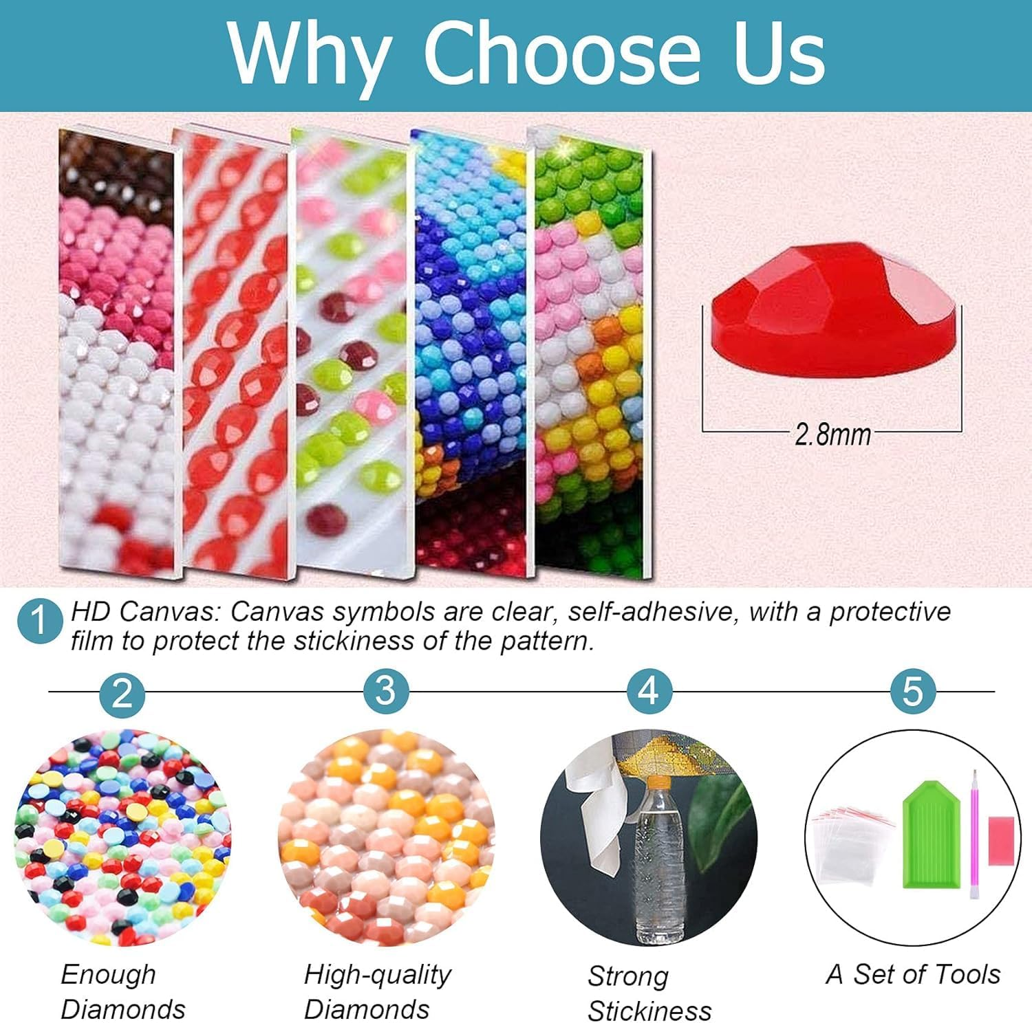 5D Full Drill Diamond Painting Kit &ndash; DIY Sparkling Mosaic Art with Resin Diamonds on Sticky Canvas &ndash; Home Wall D&eacute;cor Craft &ndash; 11.8 X 15.7 Inches (30 X 40 Cm) &ndash; No Frame