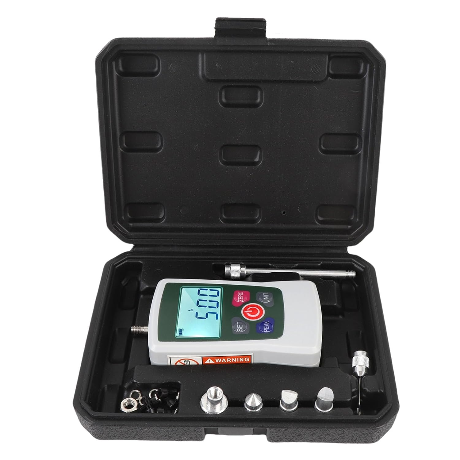 Push Pull Dynamometer Meter Digital Force Meter Tension Pressure Thrust with N LB Kg Oz Units image number 1