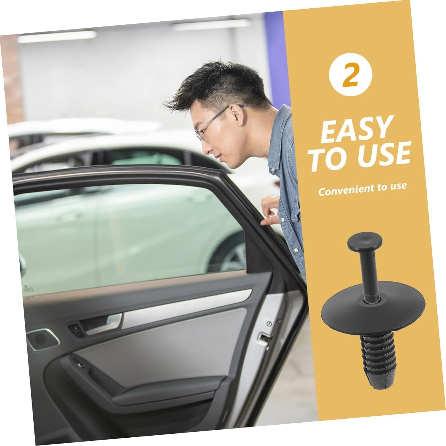 50Pcs Automotive Door Trim Retainer Clips Plastic Push Pin Fasteners for SUV Car Panel Repair Bumper Skirt Replacement Clips Set image number 6