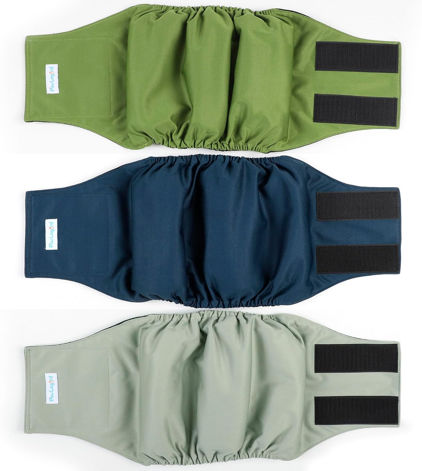 Paw Legend Washable Dog Belly Wrap Diapers for Male Dog (3 Pack,Modern Set,Small,New)