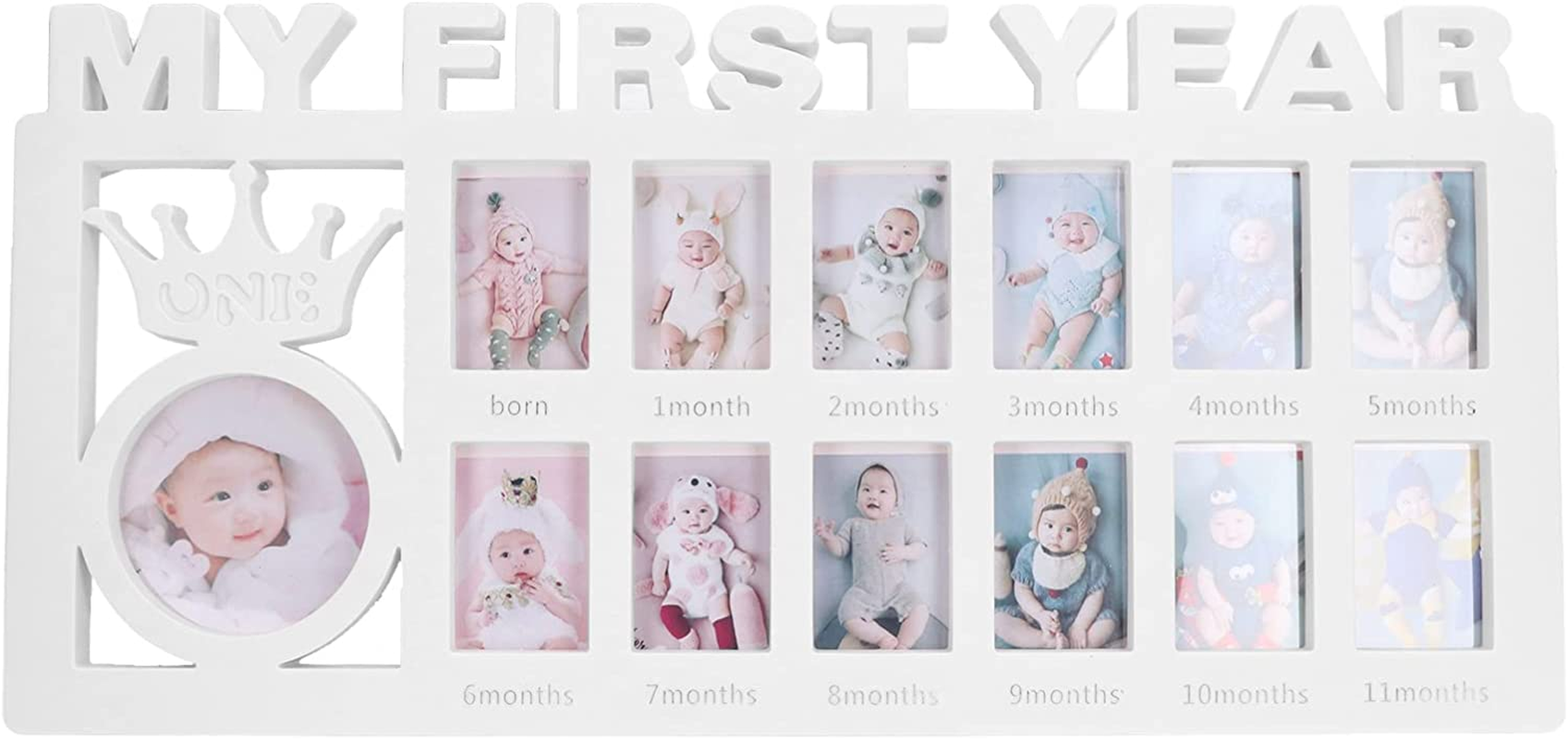 Baby Prints Photo Frame for Newborns - 12 Small Picture Frames for Recording Baby'S Growth - Strong and - Ideal Home Decoration and Giving - Plastic Material (#3) - 1 image number 3
