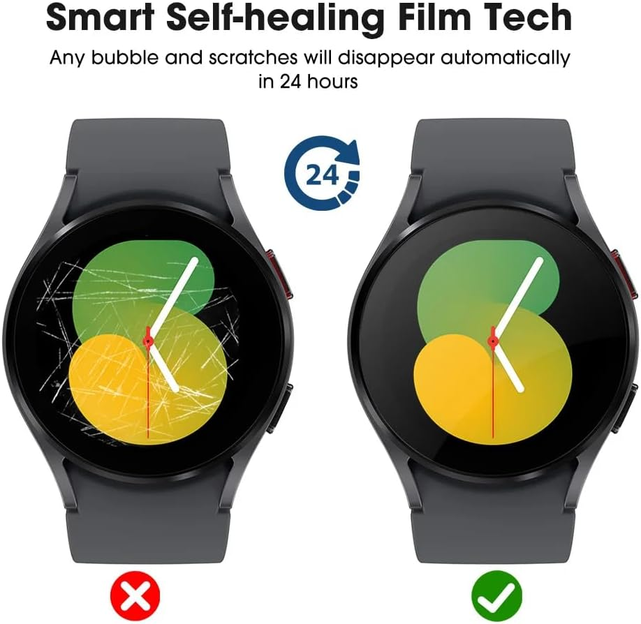 TPU Gel Screen Protector for Samsung Galaxy Watch 7/6/5/4 40 Mm Flexible Hydrogel Film Transparent Protector Ultra Thin Touch Sensitive Automatic Repair Pack of 6 image number 4