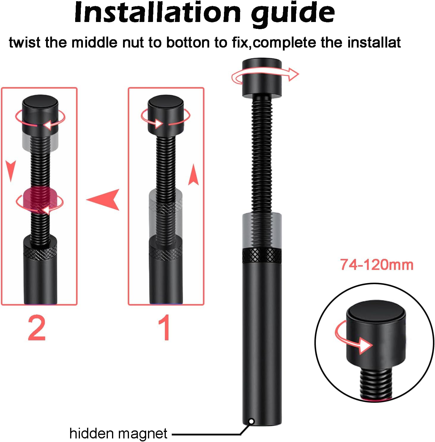 Treayes Card GPU Brace Support - Adjustable GPU Support Bracket for Computer Components, Universal Graphics Card GPU Stand, Video Card Sag Holder (Black, L, 74-120Mm) image number 1