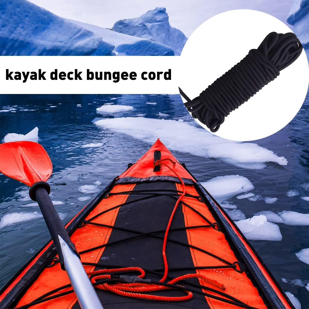 Fantasyon 4Mm Black Elastic Cord - 10M Stretchy Bungee Cord for Tent Poles, Backpack, DIY Projects image number 2