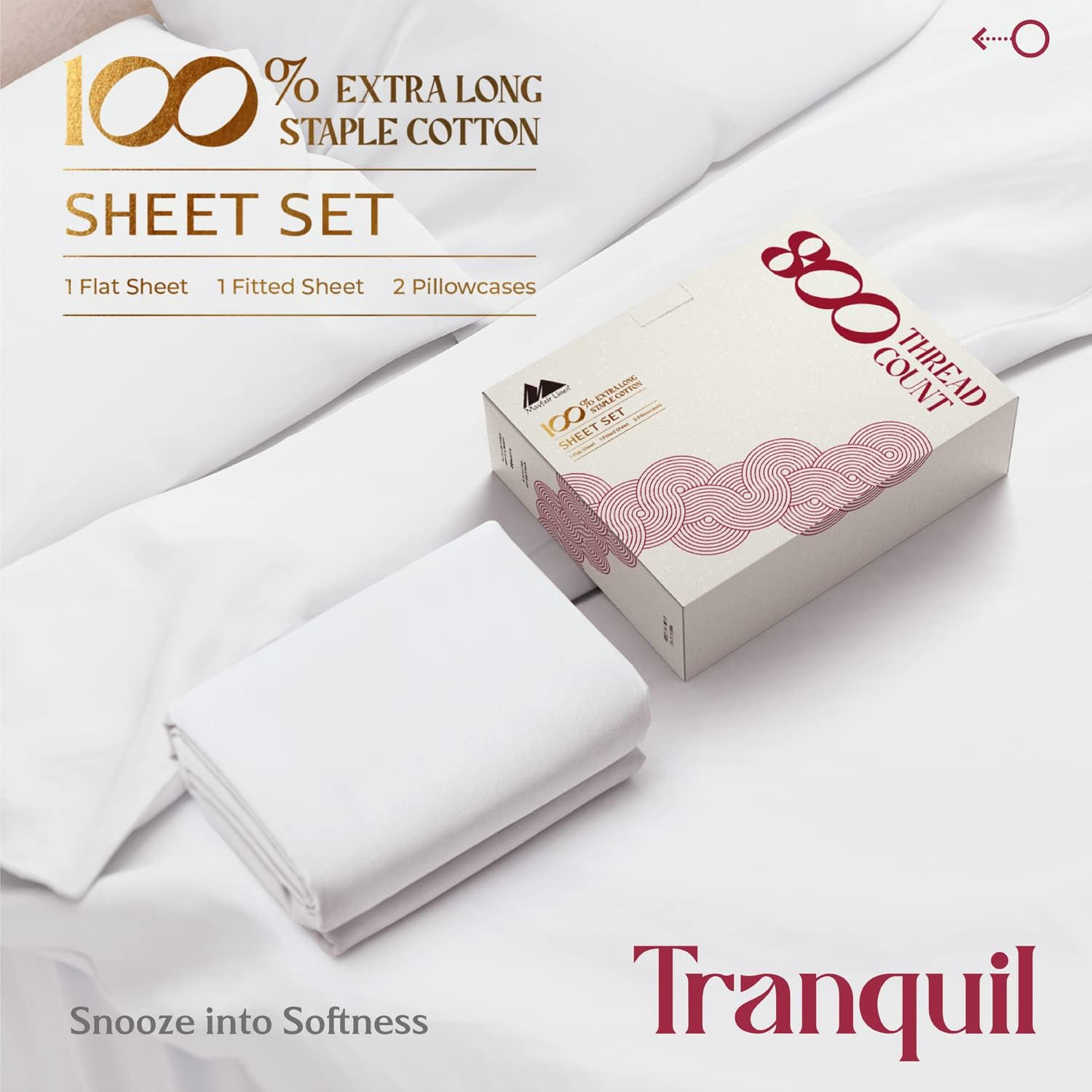 Mayfair Linen Hotel Collection 100% Egyptian Cotton- Genuine 800 Thread Count Sheet Set King White