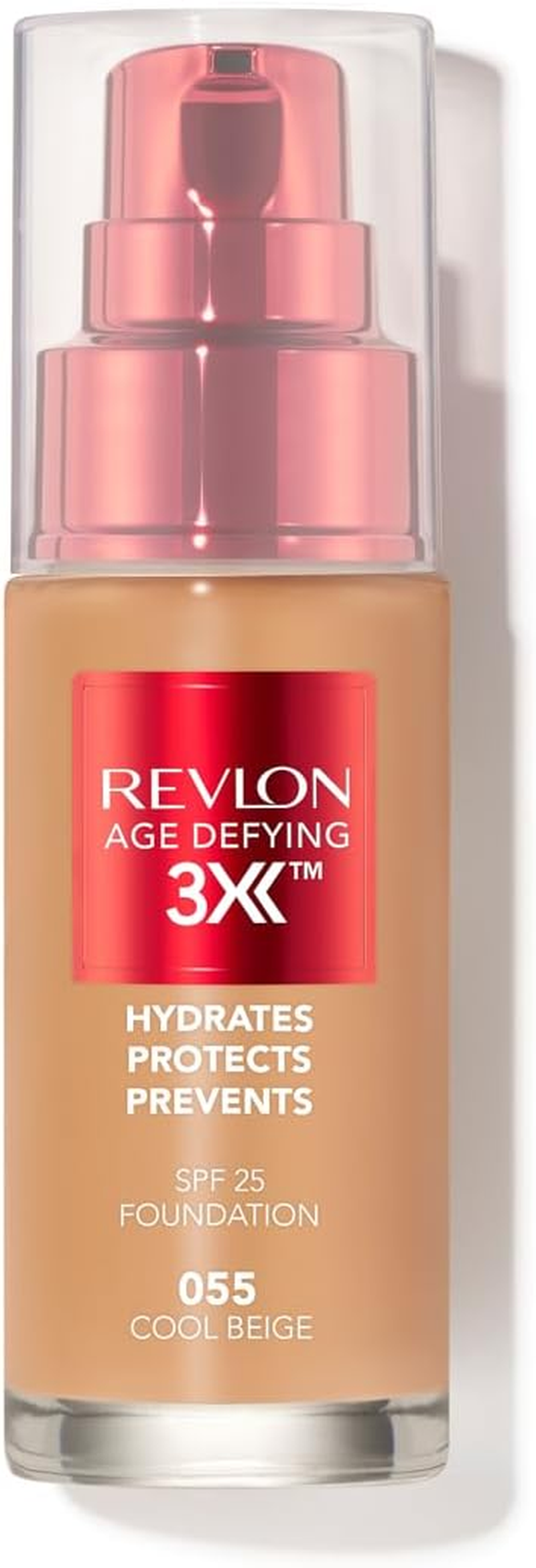 Revlon Age Defying 3X Foundation, Bare Buff, Medium Coverage, Natural Finish, SPF25, Anti-Aging, 30Ml