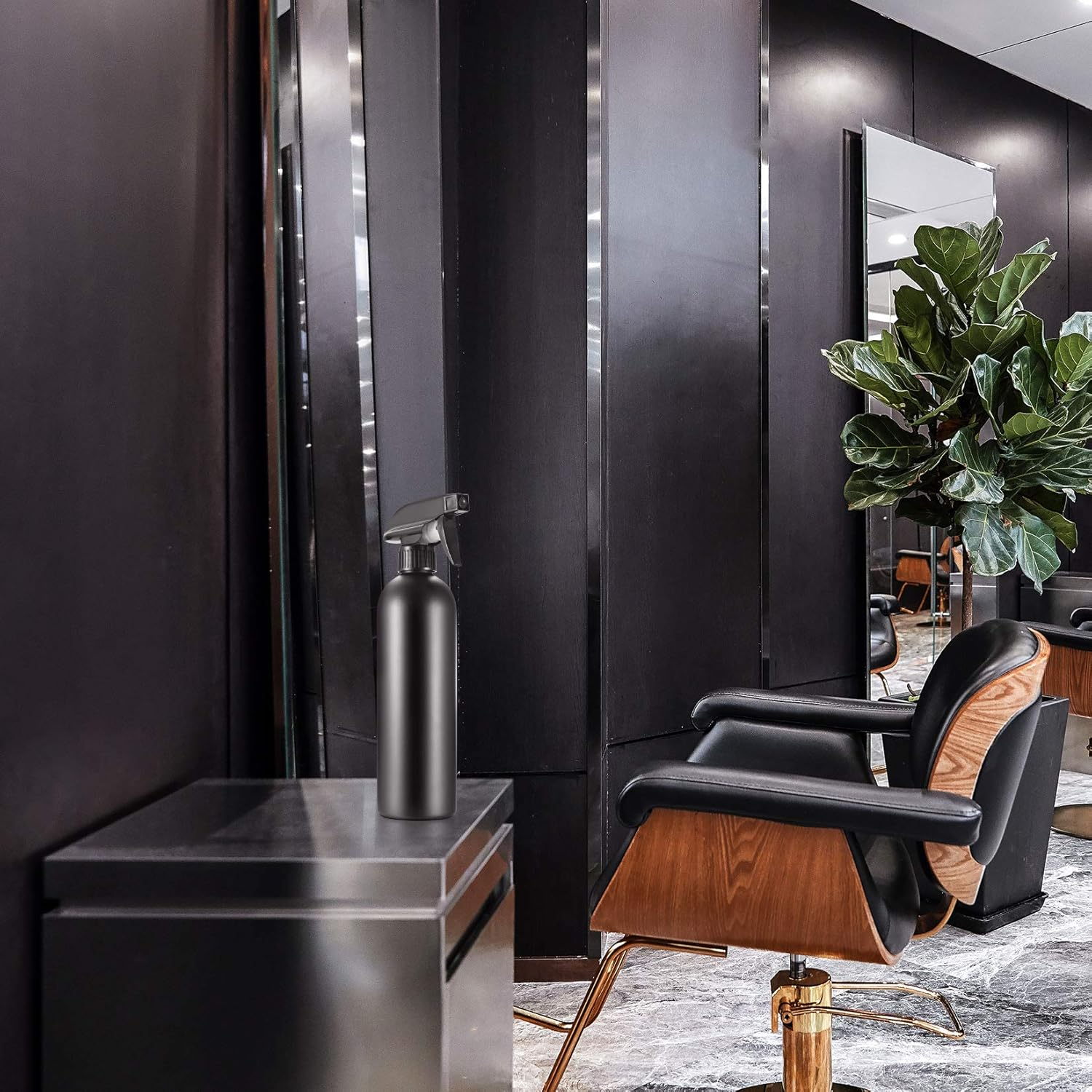 3 Pcs Plastic Spray Bottles, 500 Ml/17 Oz, Black, Refillable, Heavy Duty, Reusable, BPA Free, Sprayer, Garden image number 5