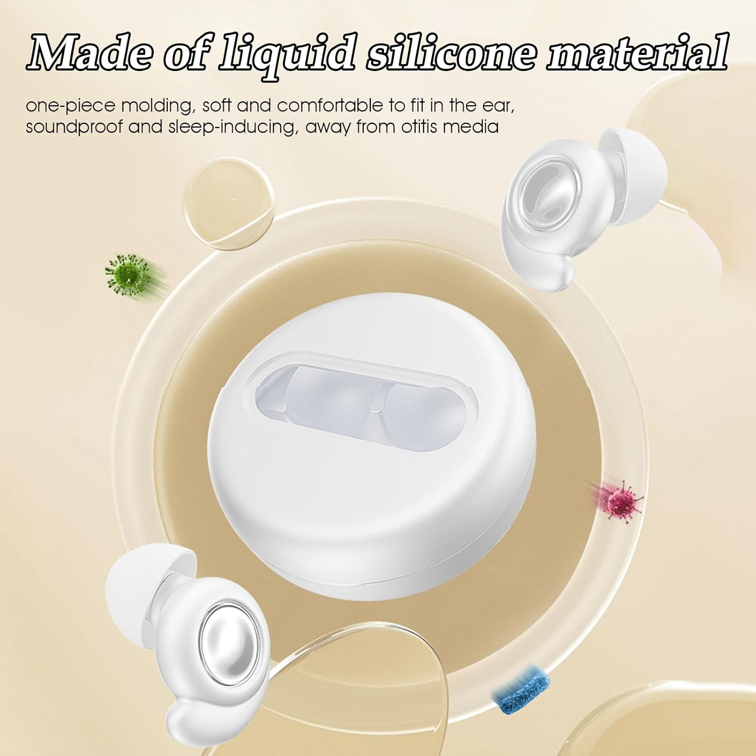 Sleeping Earbuds,Sleep Headphone - Noise-Cancelling Wireless Earphones Earmuffs for Plane Snoring Meditation Sports Travel image number 3