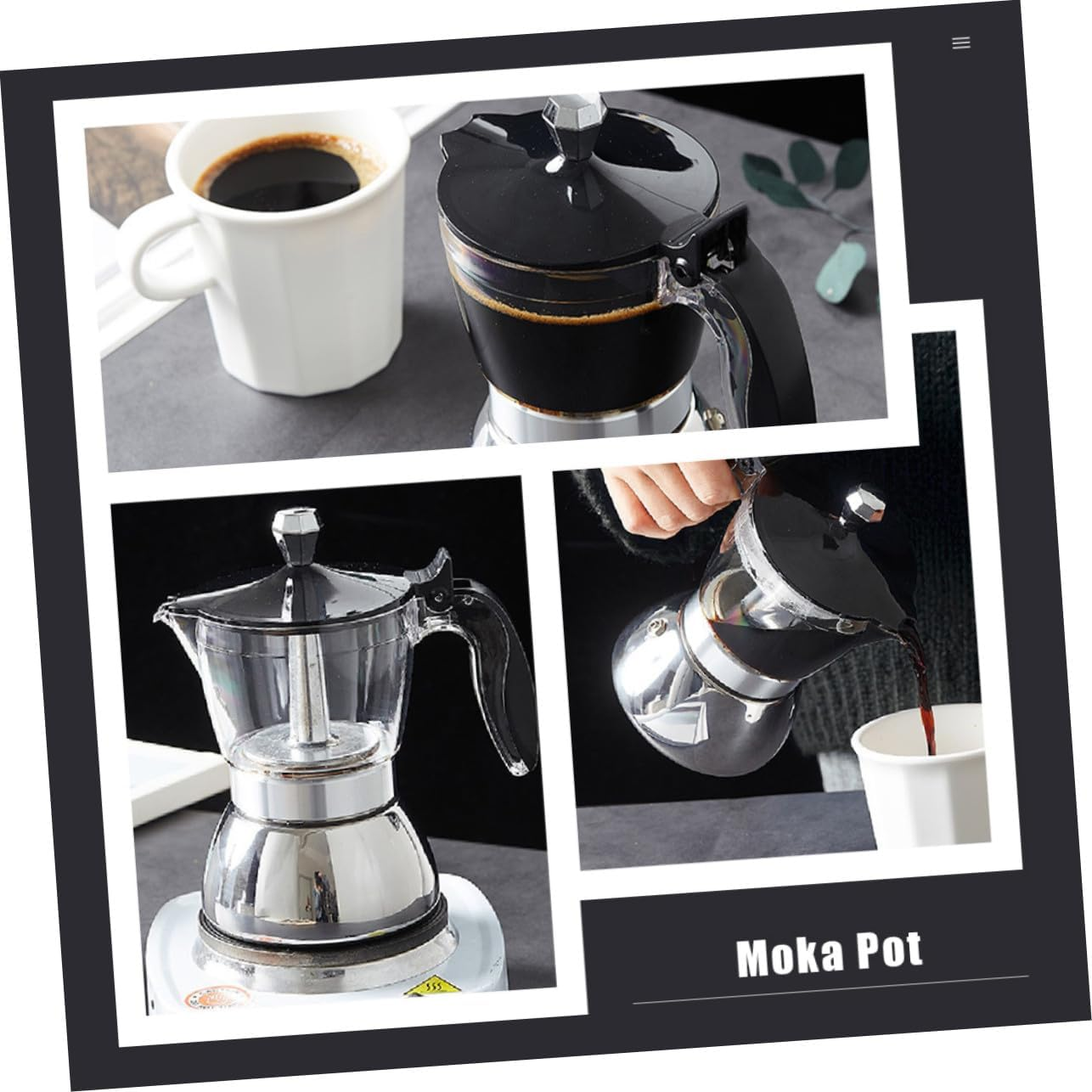 TOPPERFUN Large Capacity Transparent Hand Brewing Coffee Pot with Scald Handle Stainless Steel Espresso Kettle for Home Travel Coffee Shop and Easy to Use image number 2