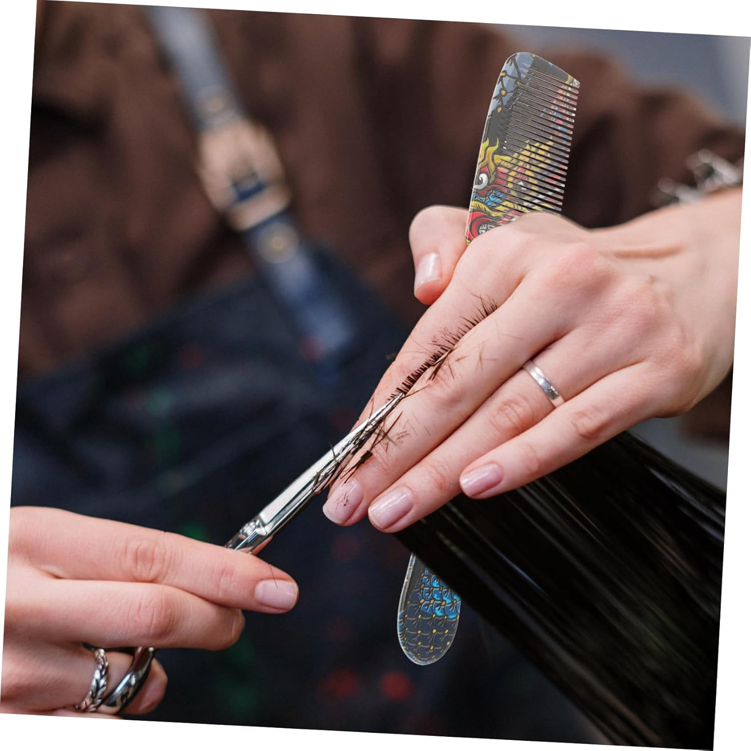 FOYTOKI Men'S Hair Tools Styling Comb Handles Multipurpose Wide Comb for Barbershop image number 4